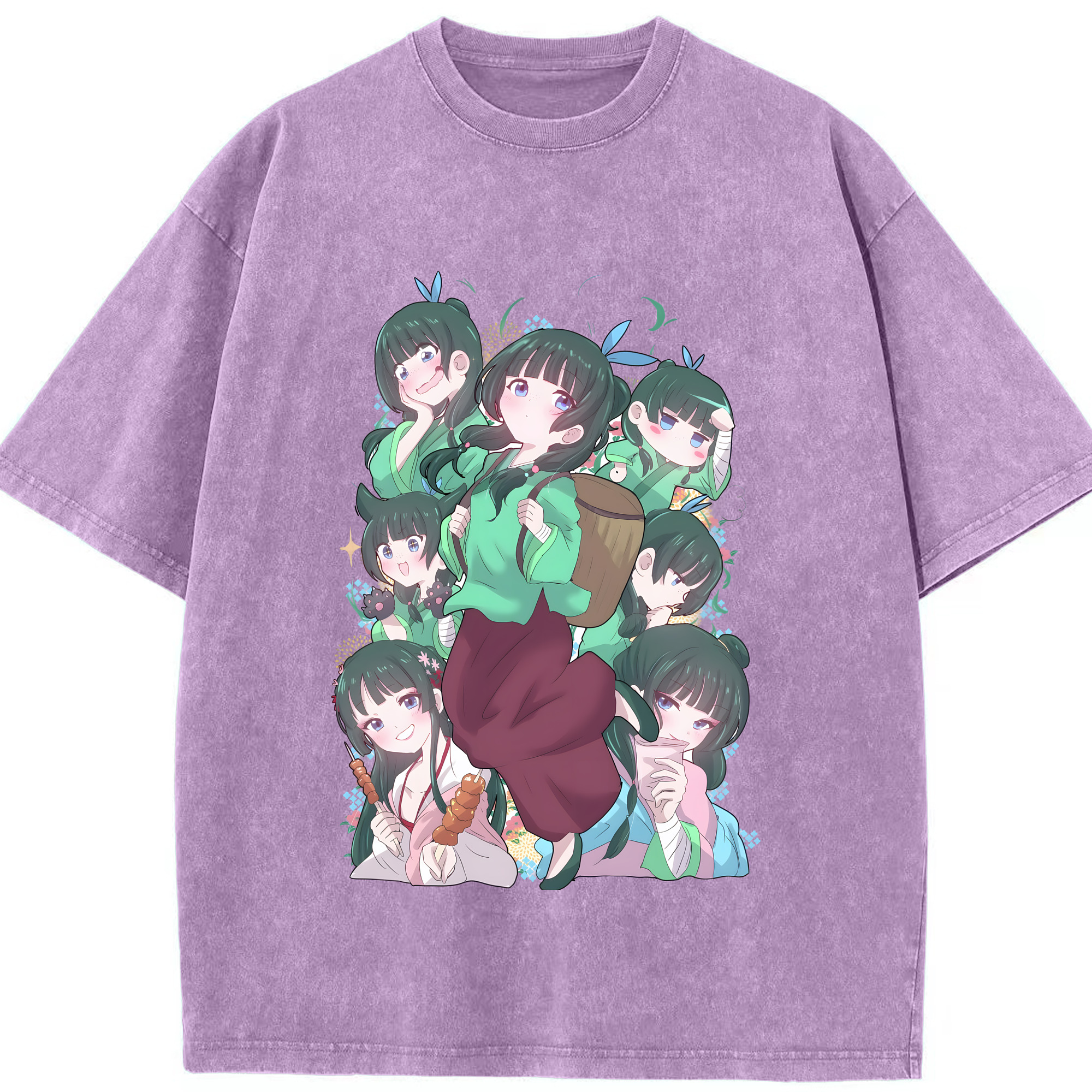 （画像用） 薬屋のひとりごと The Apothecary Diaries 綿100% ヴィンテージ風 半袖Tシャツ（フロントプリント）