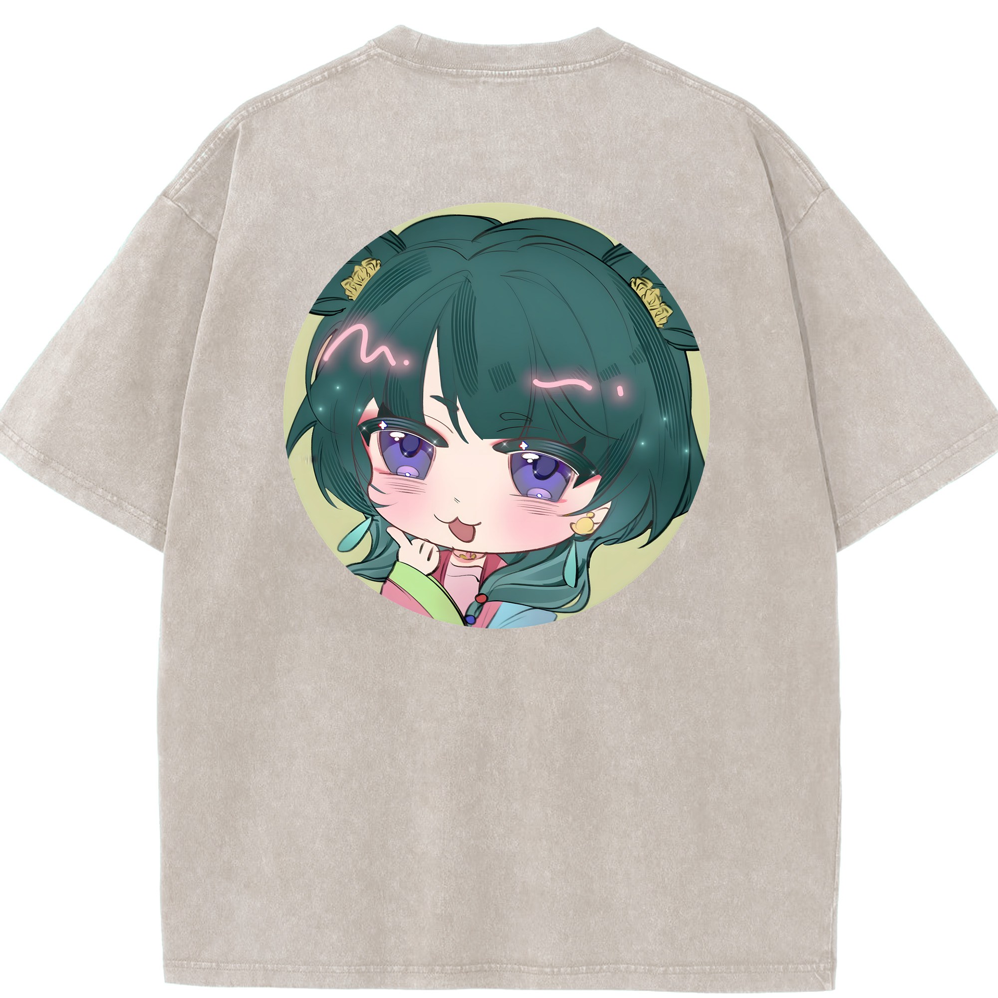 （画像用） 薬屋のひとりごと The Apothecary Diaries 綿100% ヴィンテージ風 半袖Tシャツ（背面プリント）