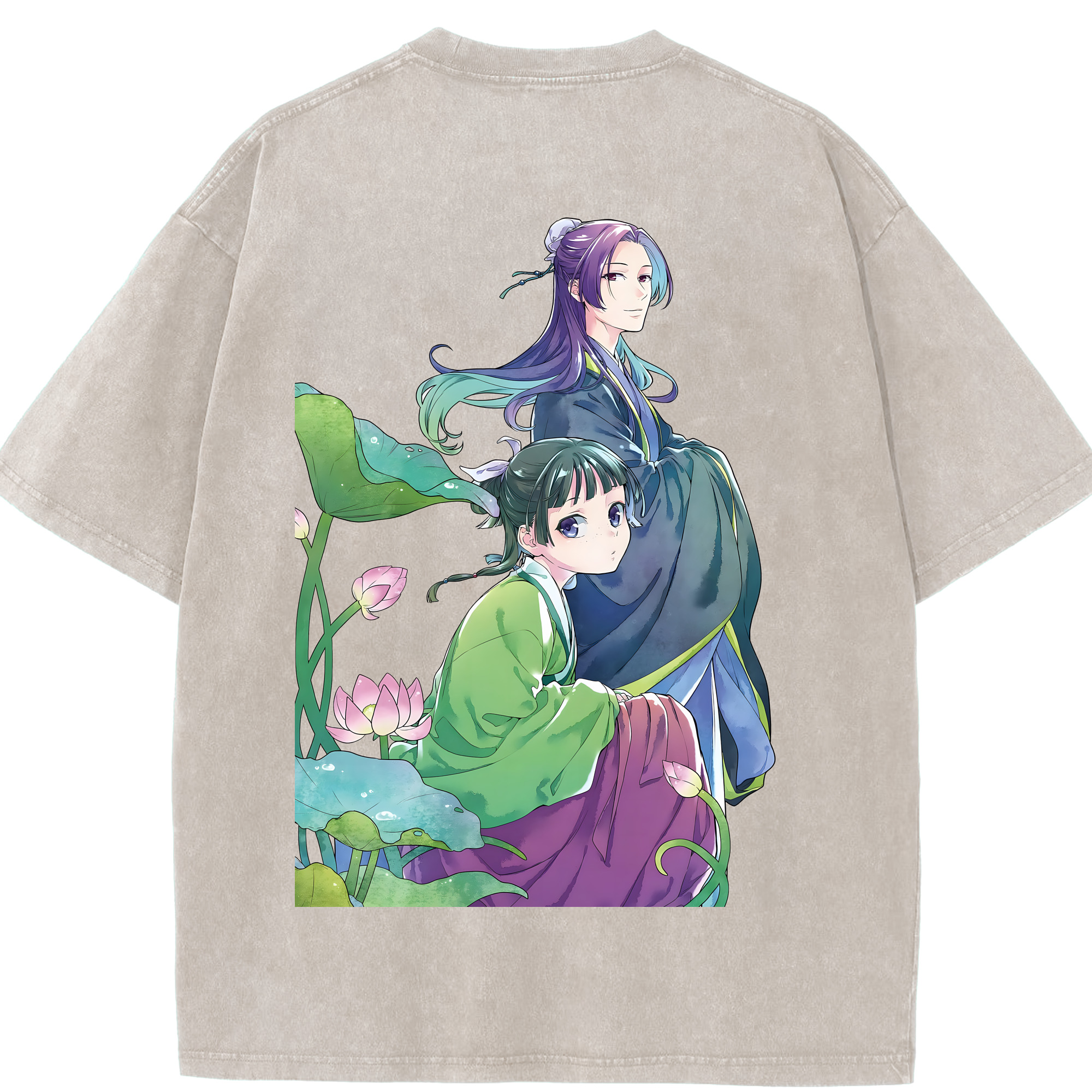 （画像用） 薬屋のひとりごと The Apothecary Diaries 綿100% ヴィンテージ風 半袖Tシャツ（背面プリント）