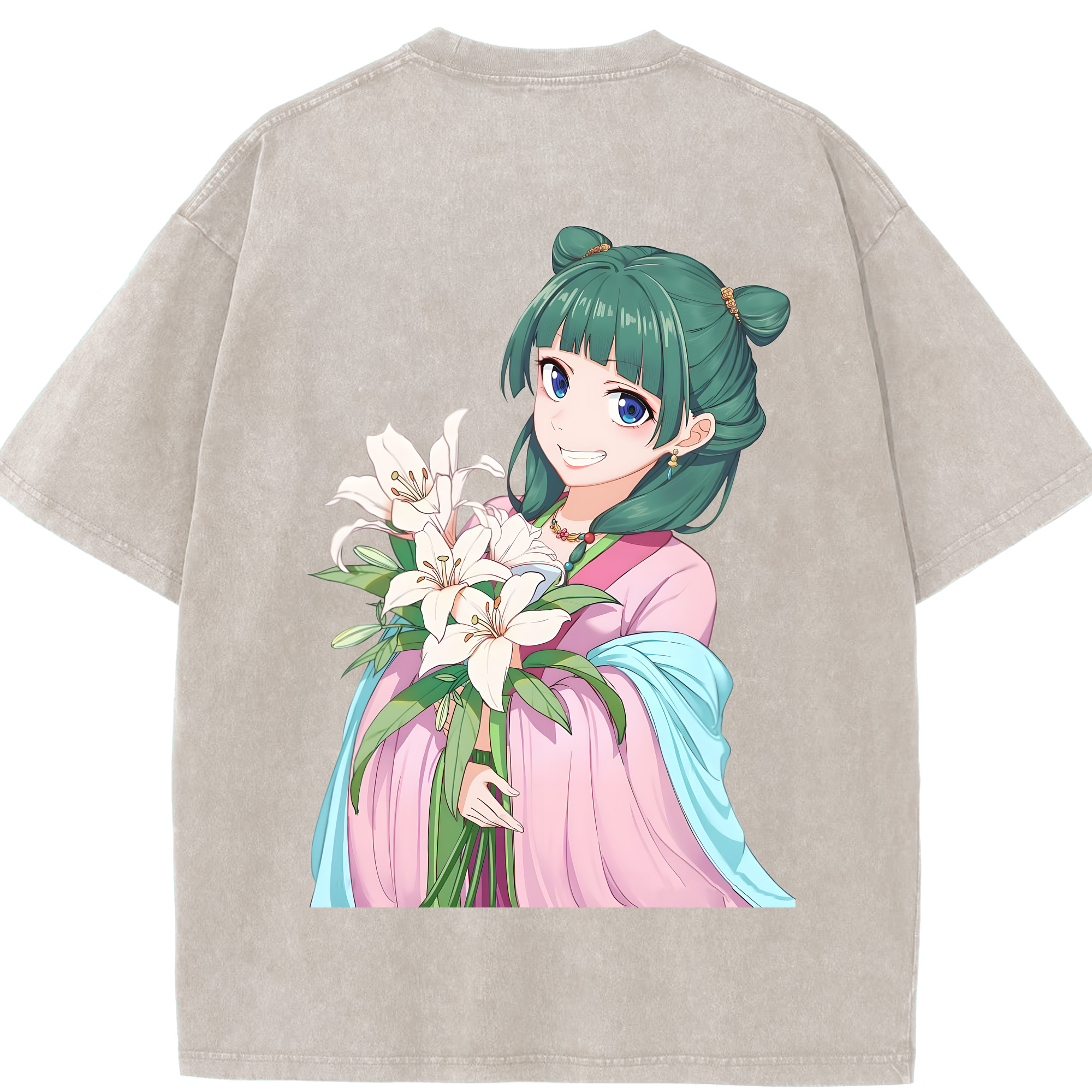 （画像用） 薬屋のひとりごと The Apothecary Diaries 綿100% ヴィンテージ風 半袖Tシャツ（背面プリント）