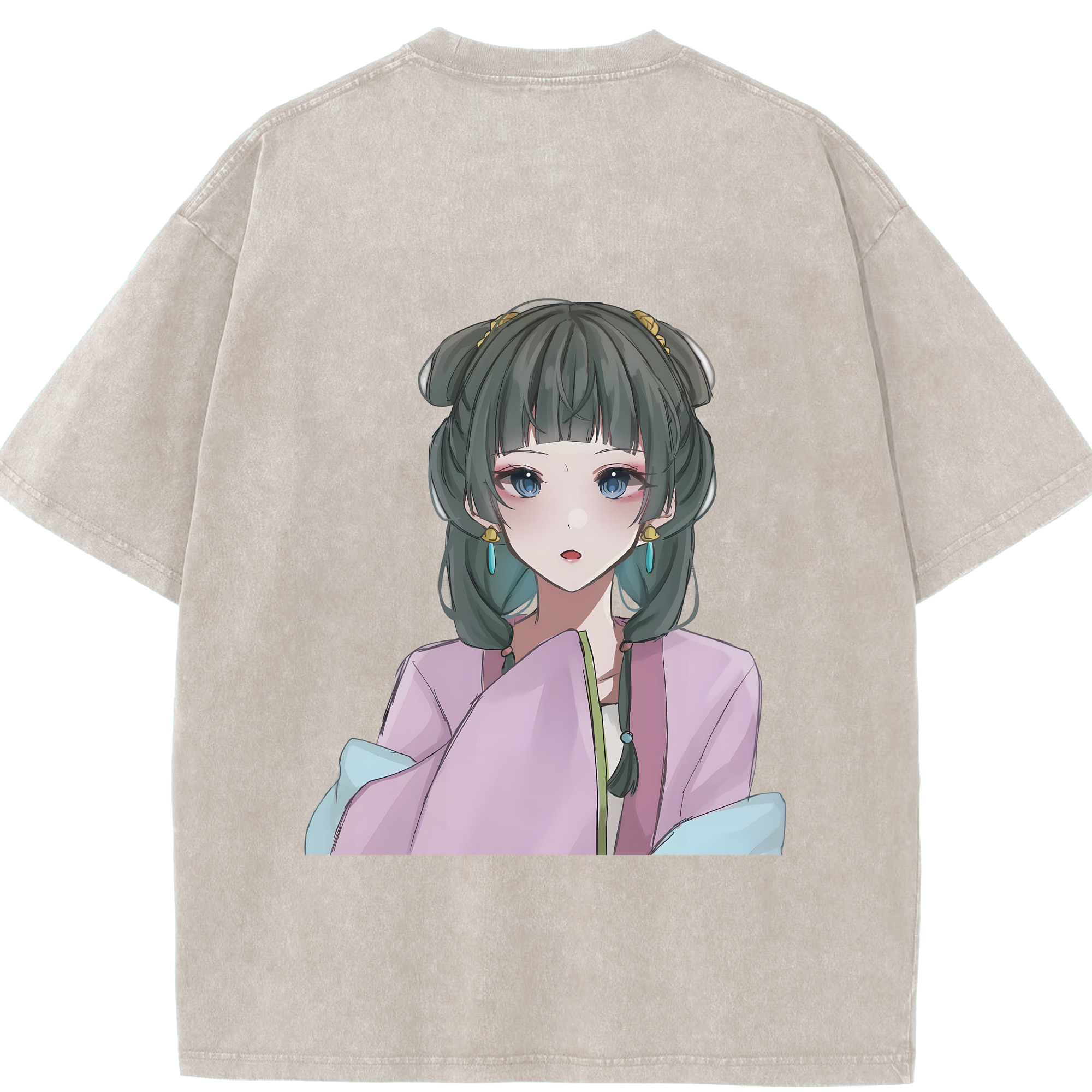 （画像用） 薬屋のひとりごと The Apothecary Diaries 綿100% ヴィンテージ風 半袖Tシャツ（背面プリント）