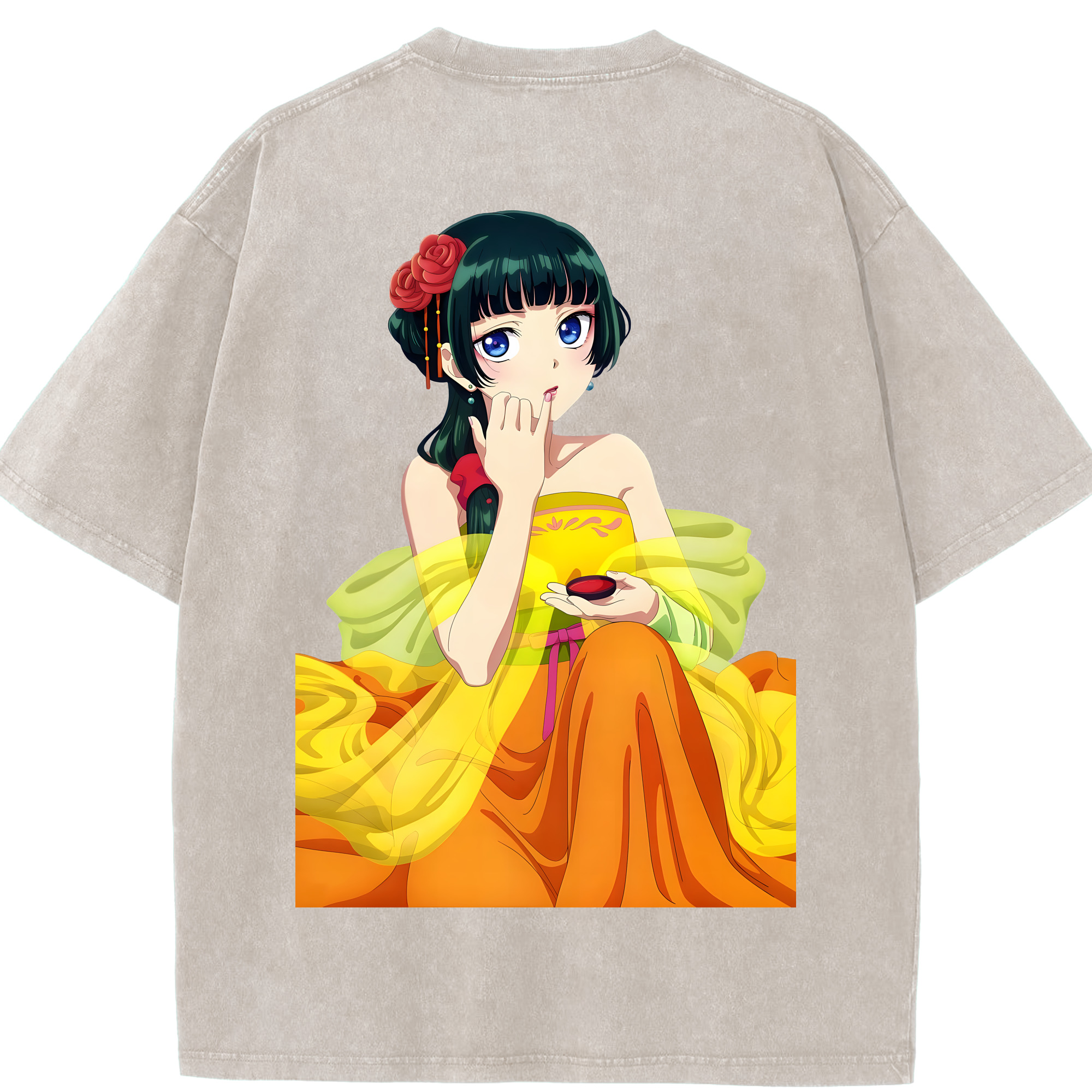 （画像用） 薬屋のひとりごと The Apothecary Diaries 綿100% ヴィンテージ風 半袖Tシャツ（背面プリント）