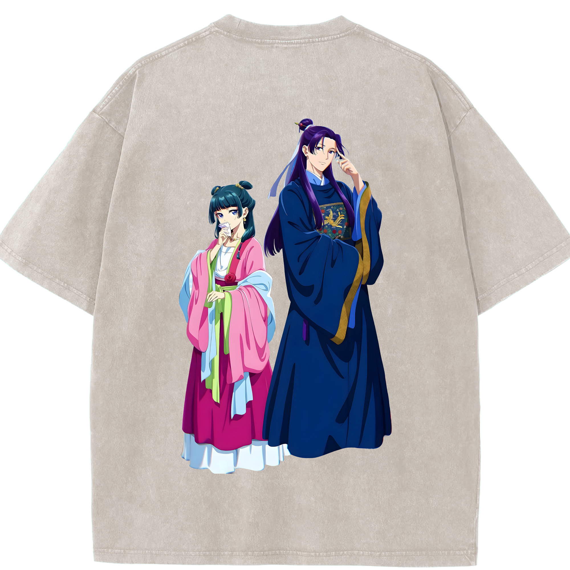 （画像用） 薬屋のひとりごと The Apothecary Diaries 綿100% ヴィンテージ風 半袖Tシャツ（背面プリント）