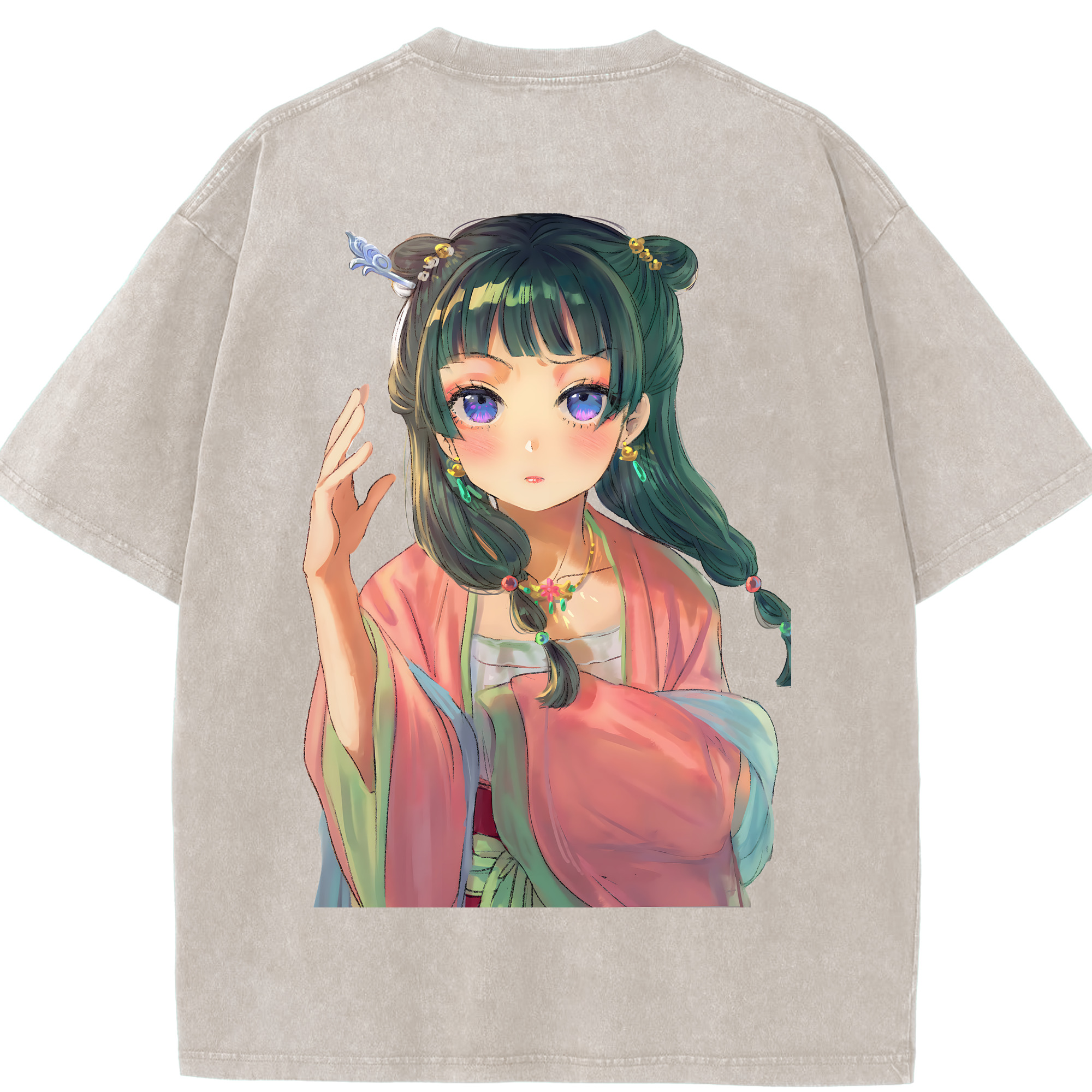 （画像用） 薬屋のひとりごと The Apothecary Diaries 綿100% ヴィンテージ風 半袖Tシャツ（背面プリント）