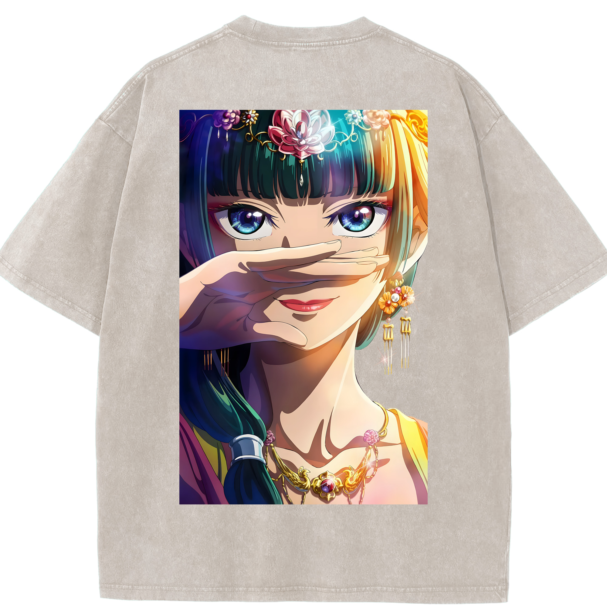 （画像用） 薬屋のひとりごと The Apothecary Diaries 綿100% ヴィンテージ風 半袖Tシャツ（背面プリント）