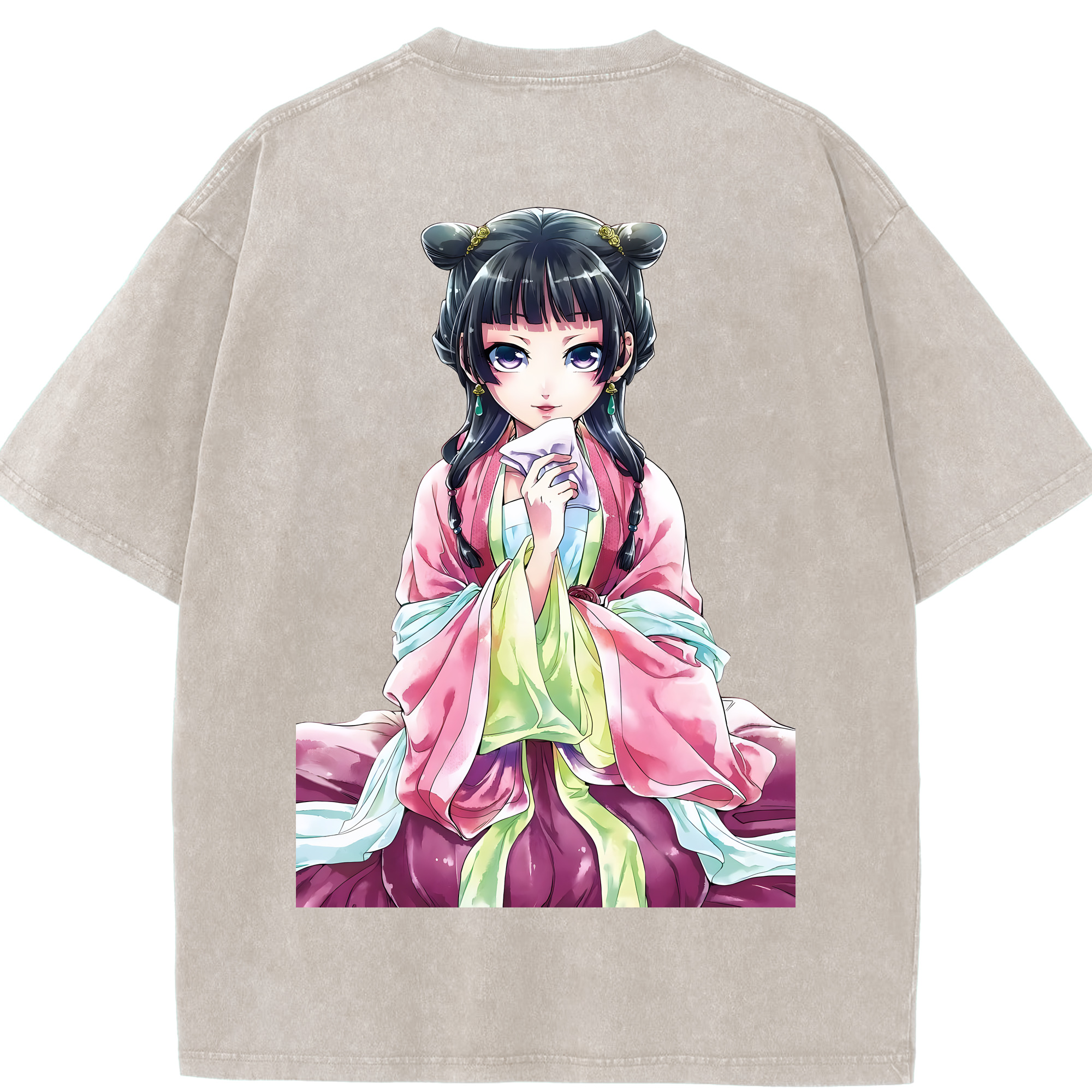（画像用） 薬屋のひとりごと The Apothecary Diaries 綿100% ヴィンテージ風 半袖Tシャツ（背面プリント）