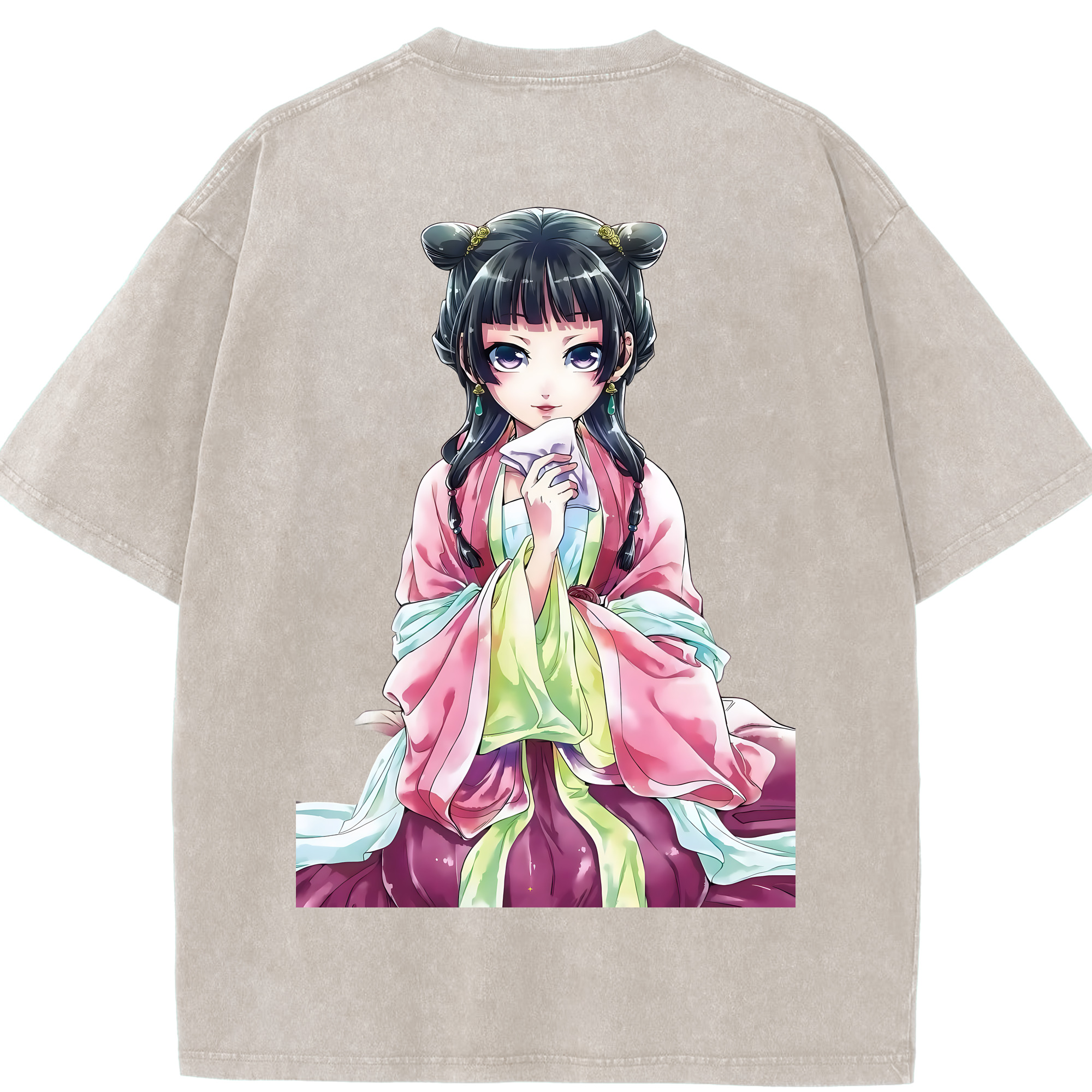 （画像用） 薬屋のひとりごと The Apothecary Diaries 綿100% ヴィンテージ風 半袖Tシャツ（背面プリント）