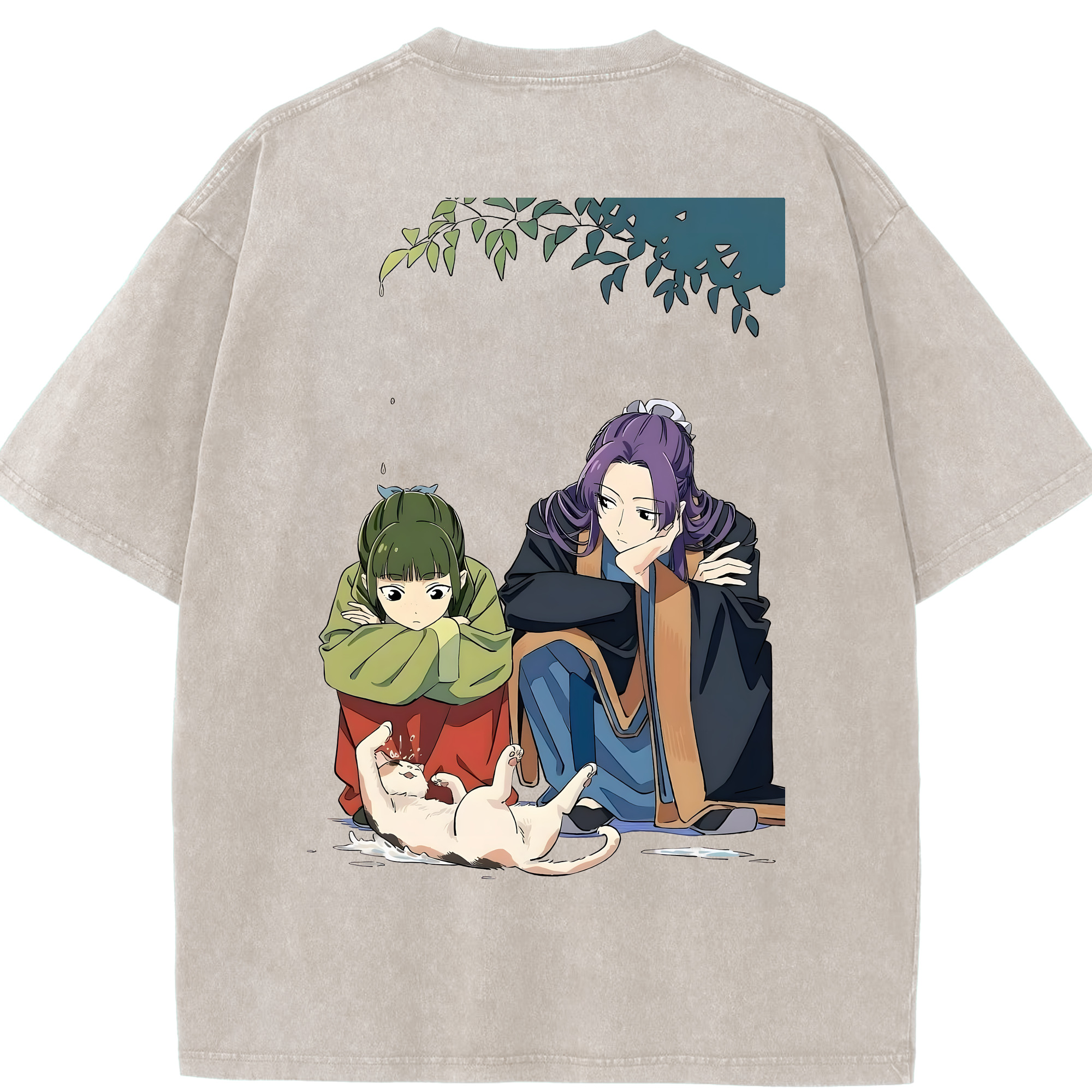 （画像用） 薬屋のひとりごと The Apothecary Diaries 綿100% ヴィンテージ風 半袖Tシャツ（背面プリント）