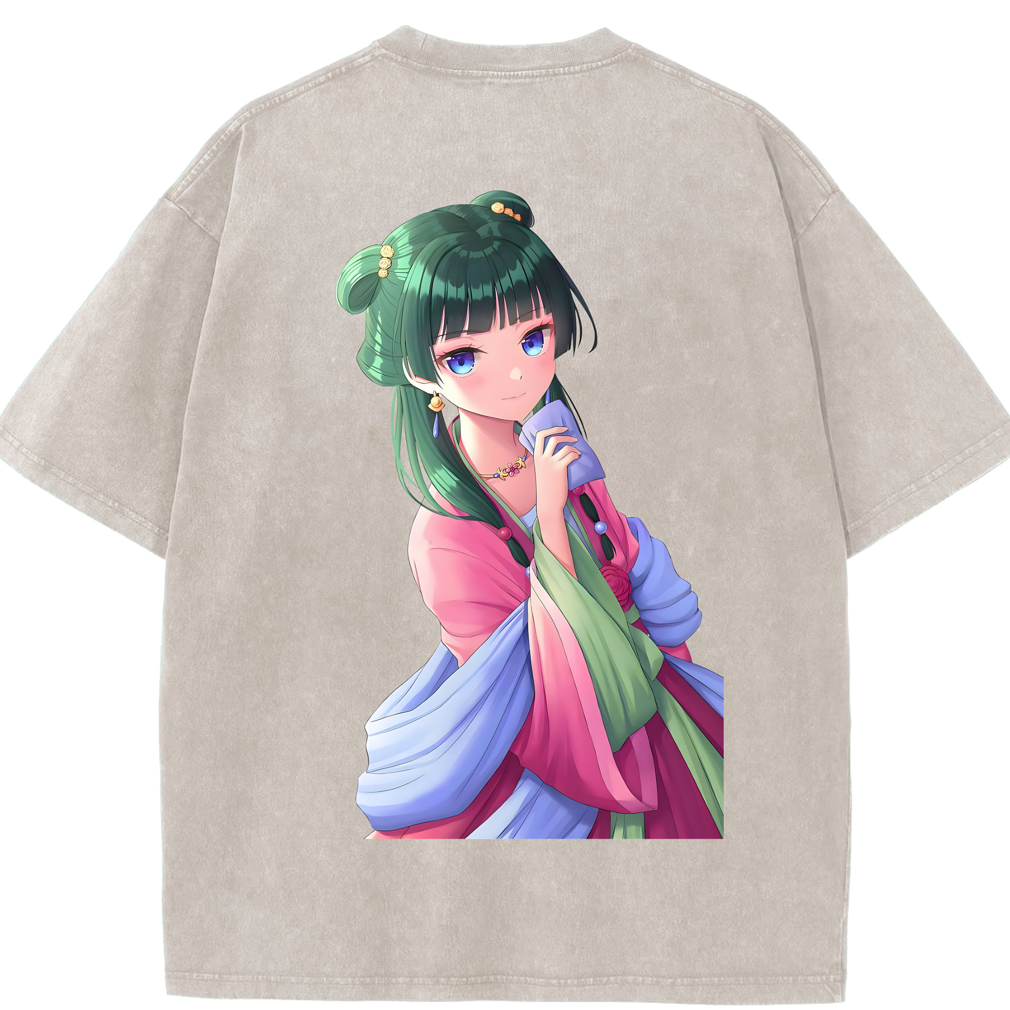 （画像用） 薬屋のひとりごと The Apothecary Diaries 綿100% ヴィンテージ風 半袖Tシャツ（背面プリント）