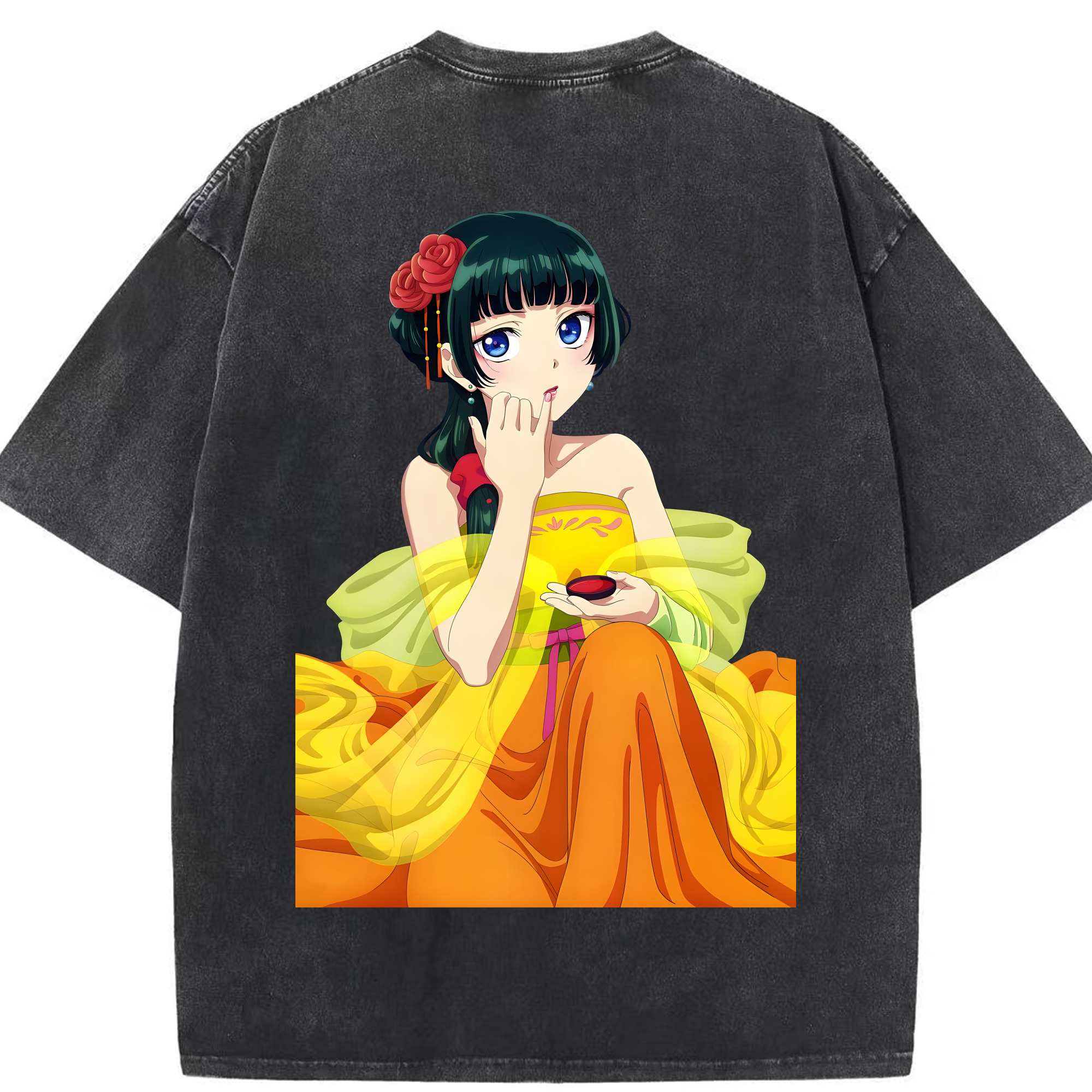 （画像用） 薬屋のひとりごと The Apothecary Diaries 綿100% ヴィンテージ風 半袖Tシャツ（背面プリント）