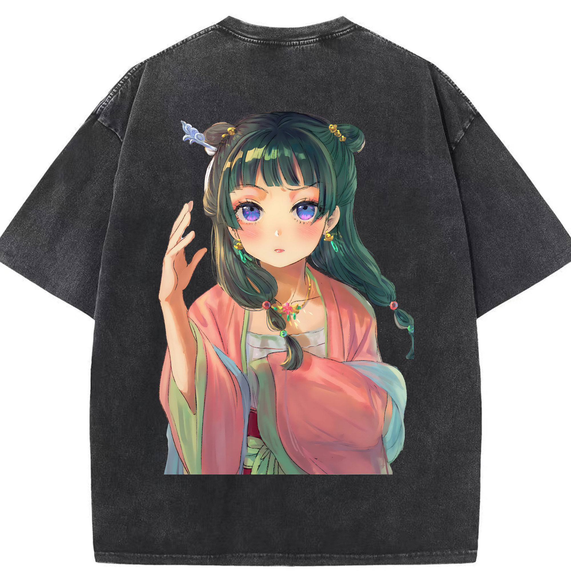 （画像用） 薬屋のひとりごと The Apothecary Diaries 綿100% ヴィンテージ風 半袖Tシャツ（背面プリント）