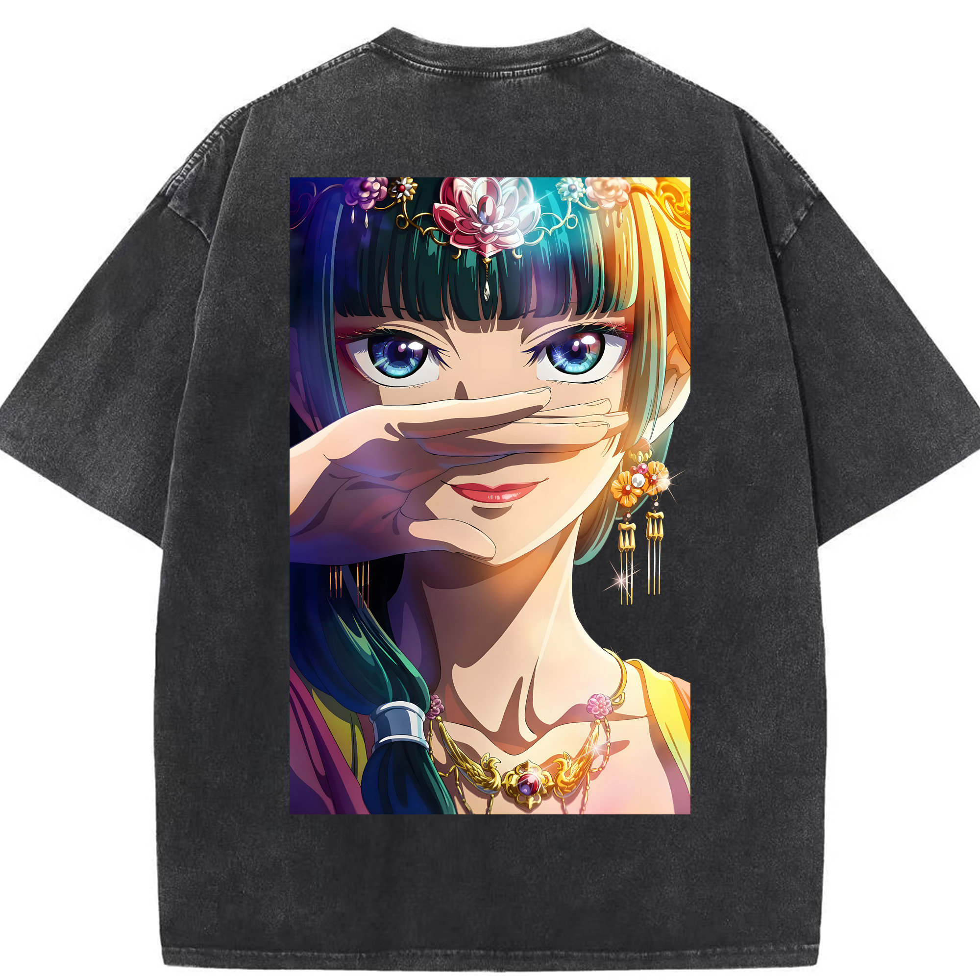 （画像用） 薬屋のひとりごと The Apothecary Diaries 綿100% ヴィンテージ風 半袖Tシャツ（背面プリント）