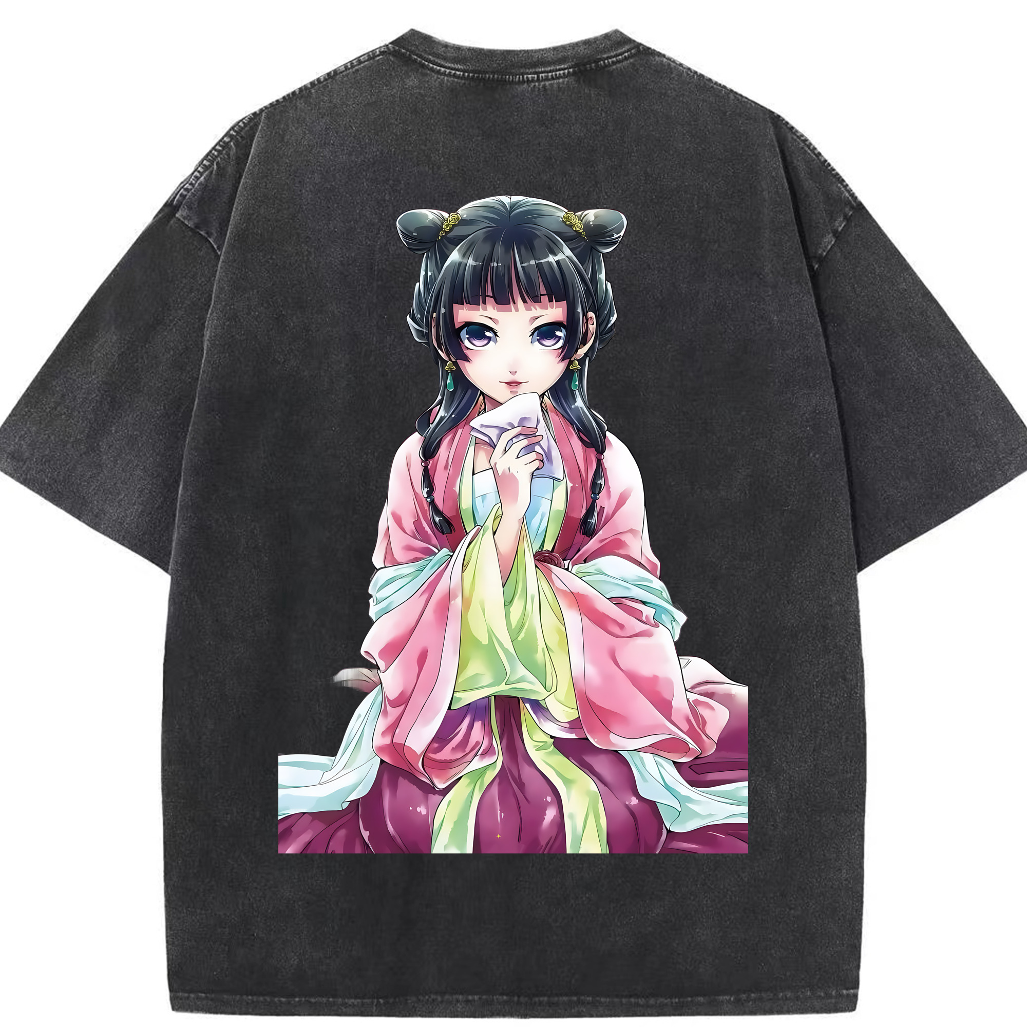 （画像用） 薬屋のひとりごと The Apothecary Diaries 綿100% ヴィンテージ風 半袖Tシャツ（背面プリント）