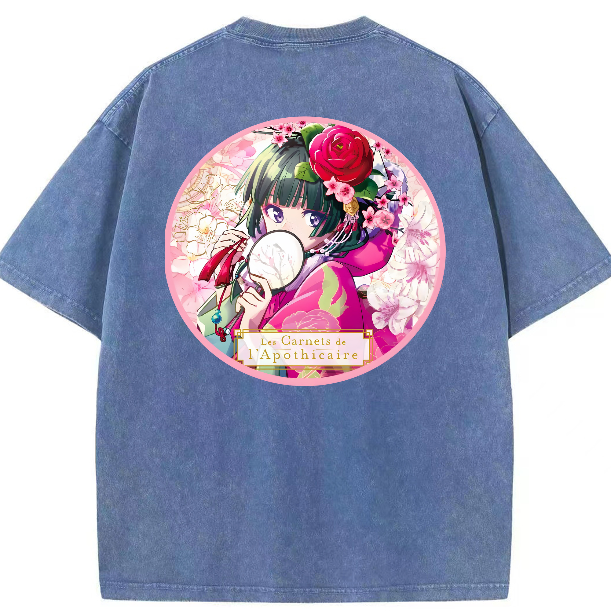 （画像用） 薬屋のひとりごと The Apothecary Diaries 綿100% ヴィンテージ風 半袖Tシャツ（背面プリント）