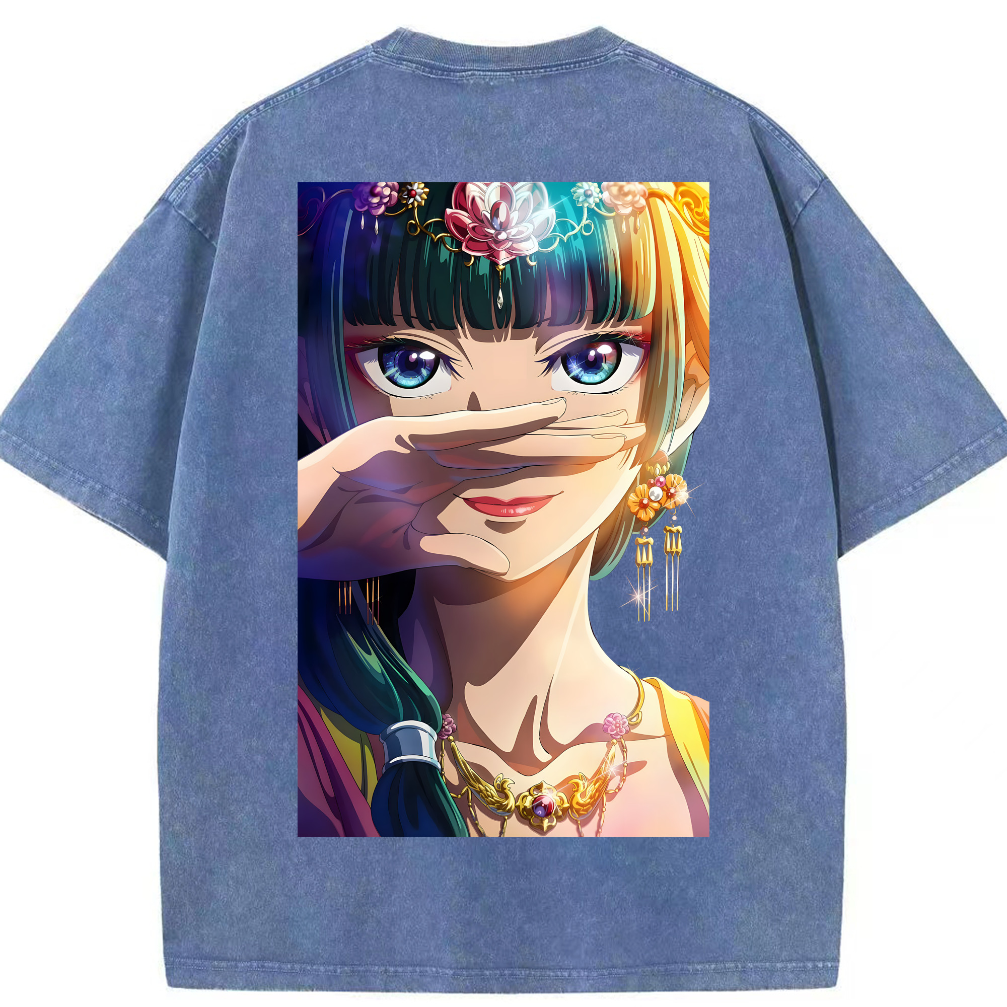 （画像用） 薬屋のひとりごと The Apothecary Diaries 綿100% ヴィンテージ風 半袖Tシャツ（背面プリント）