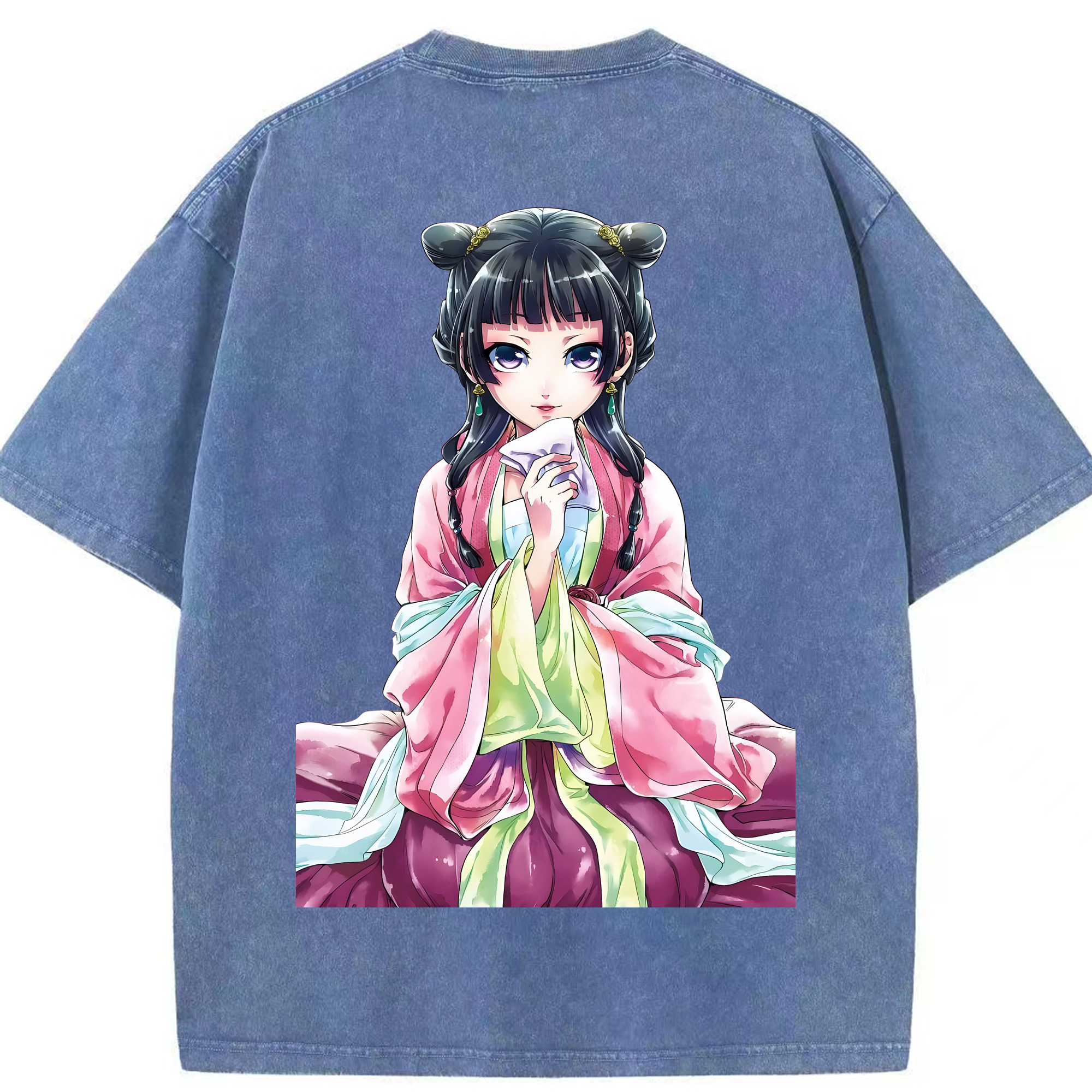 （画像用） 薬屋のひとりごと The Apothecary Diaries 綿100% ヴィンテージ風 半袖Tシャツ（背面プリント）