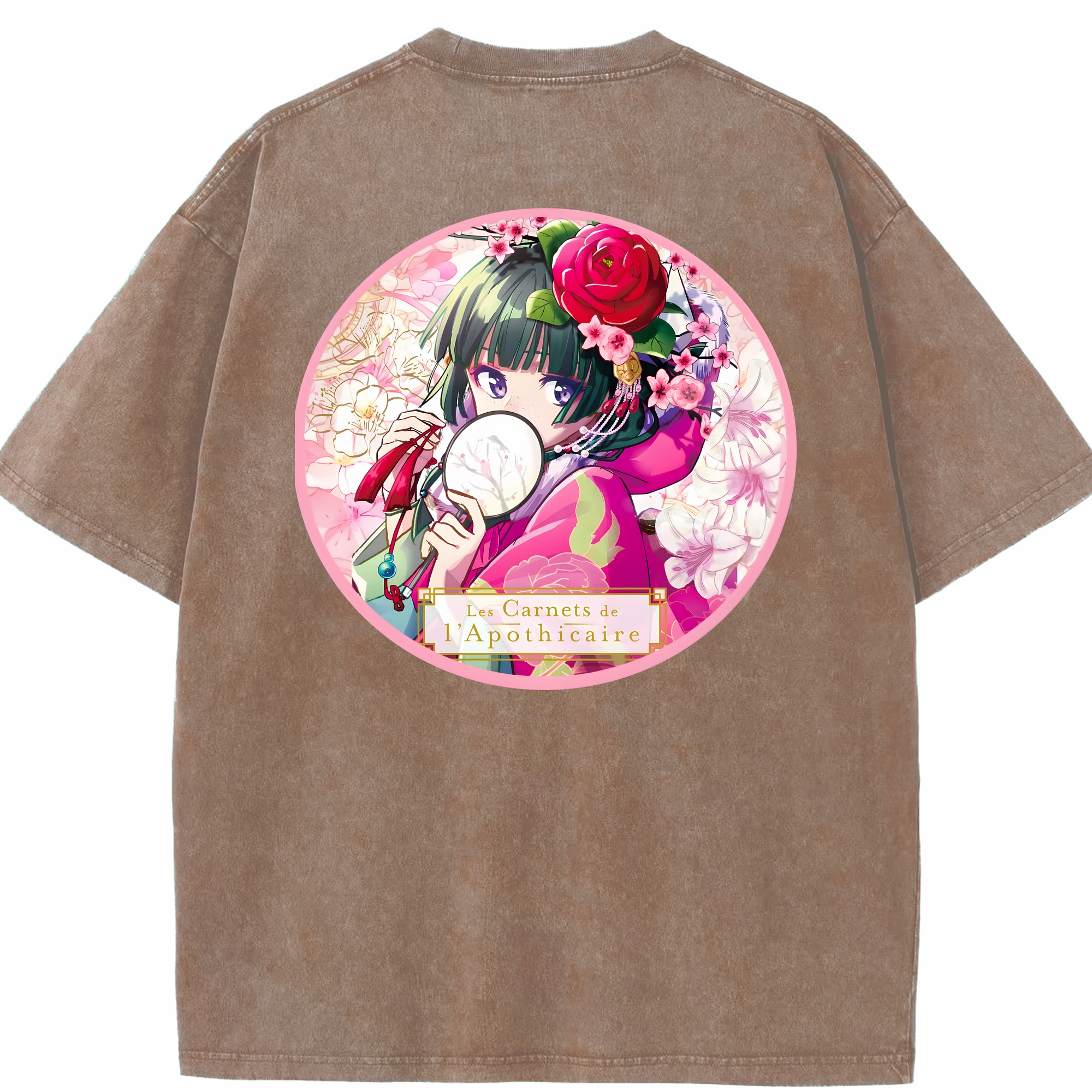 （画像用） 薬屋のひとりごと The Apothecary Diaries 綿100% ヴィンテージ風 半袖Tシャツ（背面プリント）