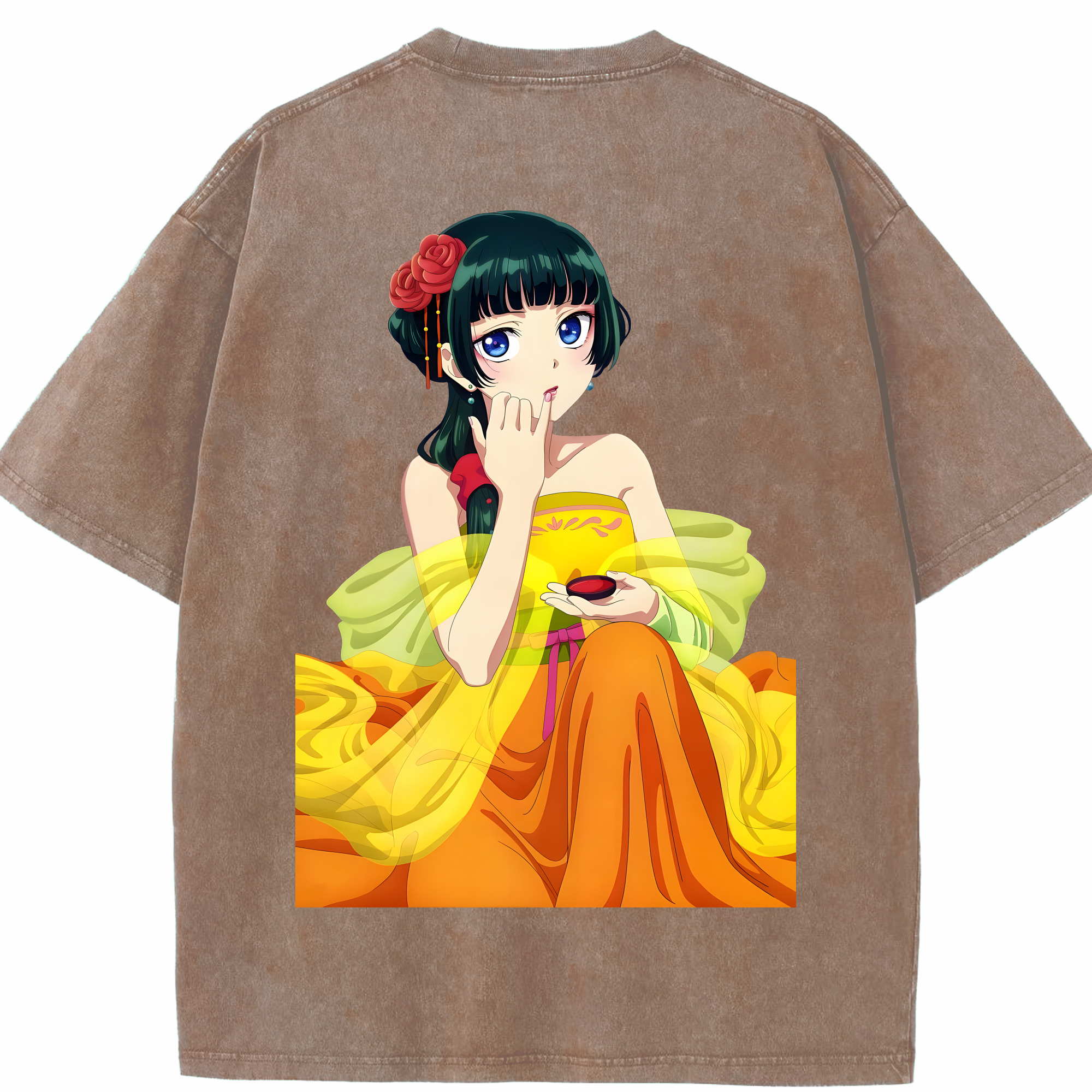 （画像用） 薬屋のひとりごと The Apothecary Diaries 綿100% ヴィンテージ風 半袖Tシャツ（背面プリント）