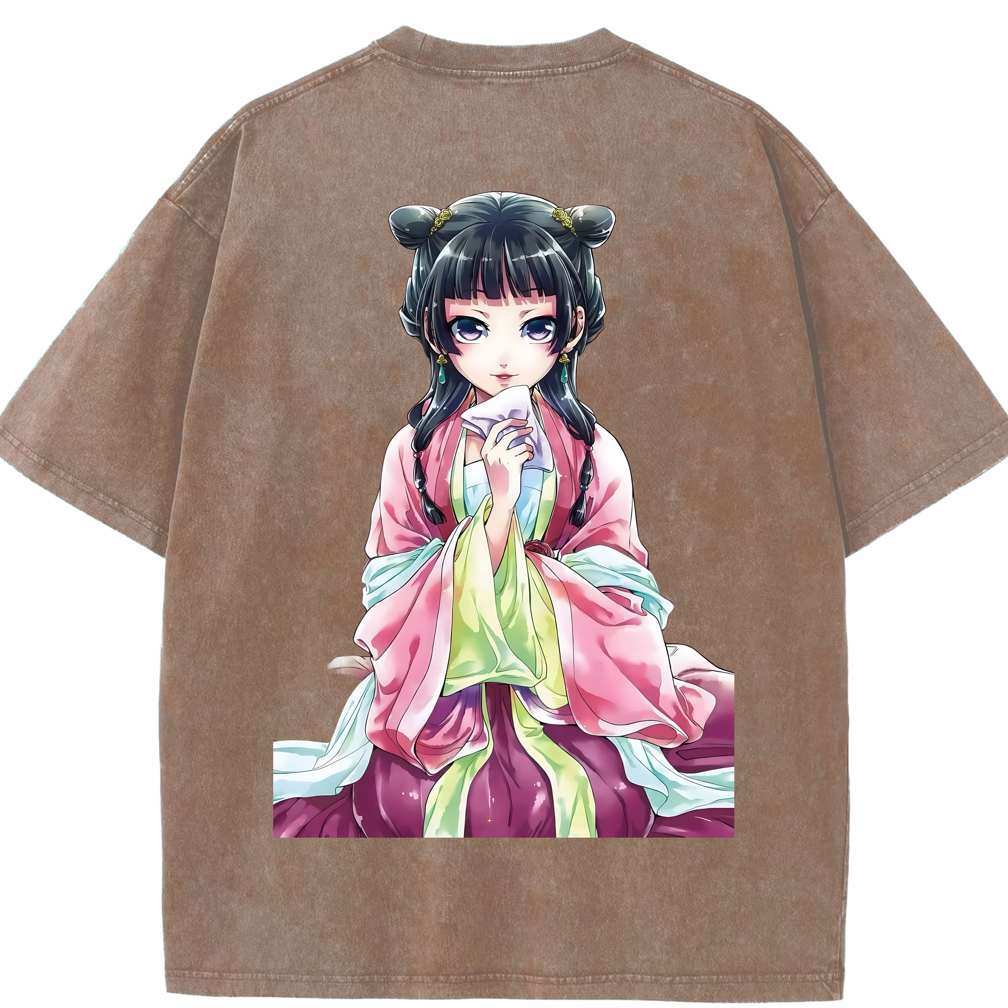 （画像用） 薬屋のひとりごと The Apothecary Diaries 綿100% ヴィンテージ風 半袖Tシャツ（背面プリント）