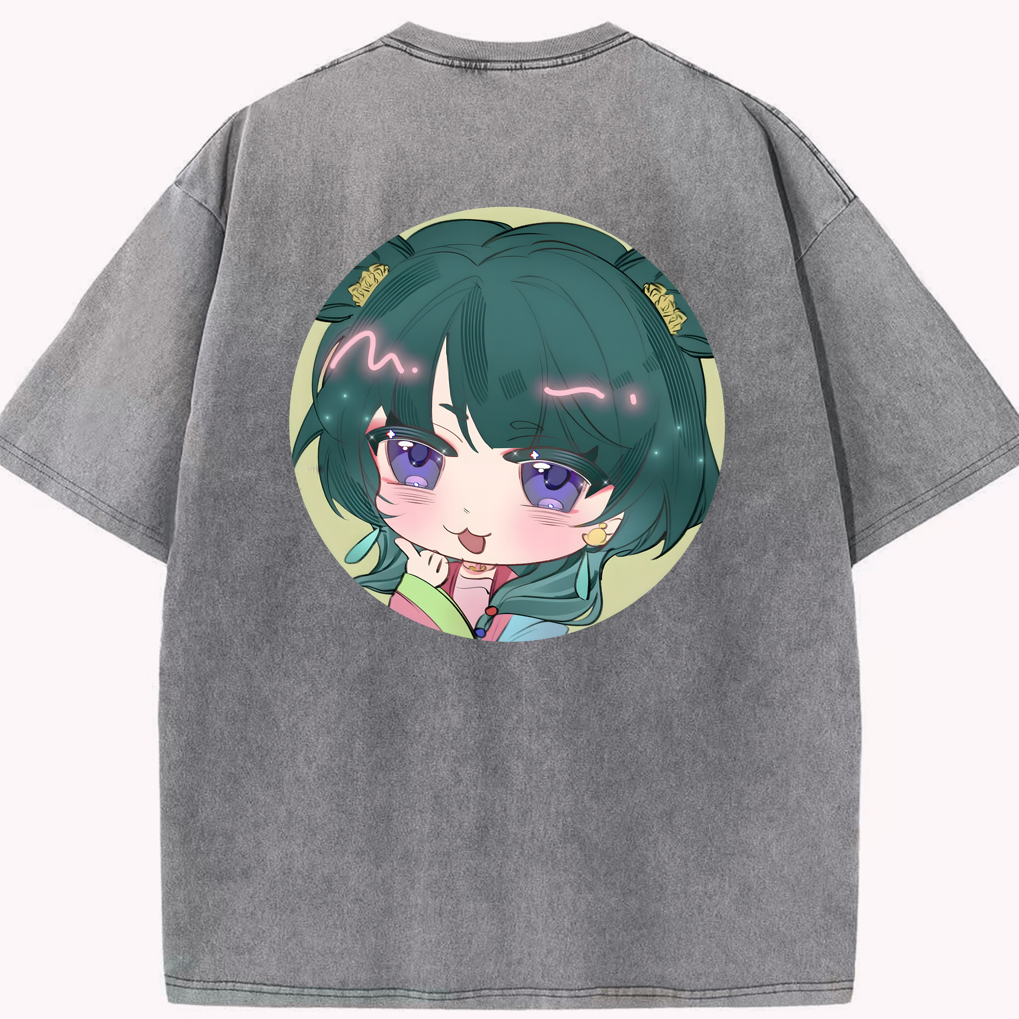 （画像用） 薬屋のひとりごと The Apothecary Diaries 綿100% ヴィンテージ風 半袖Tシャツ（背面プリント）