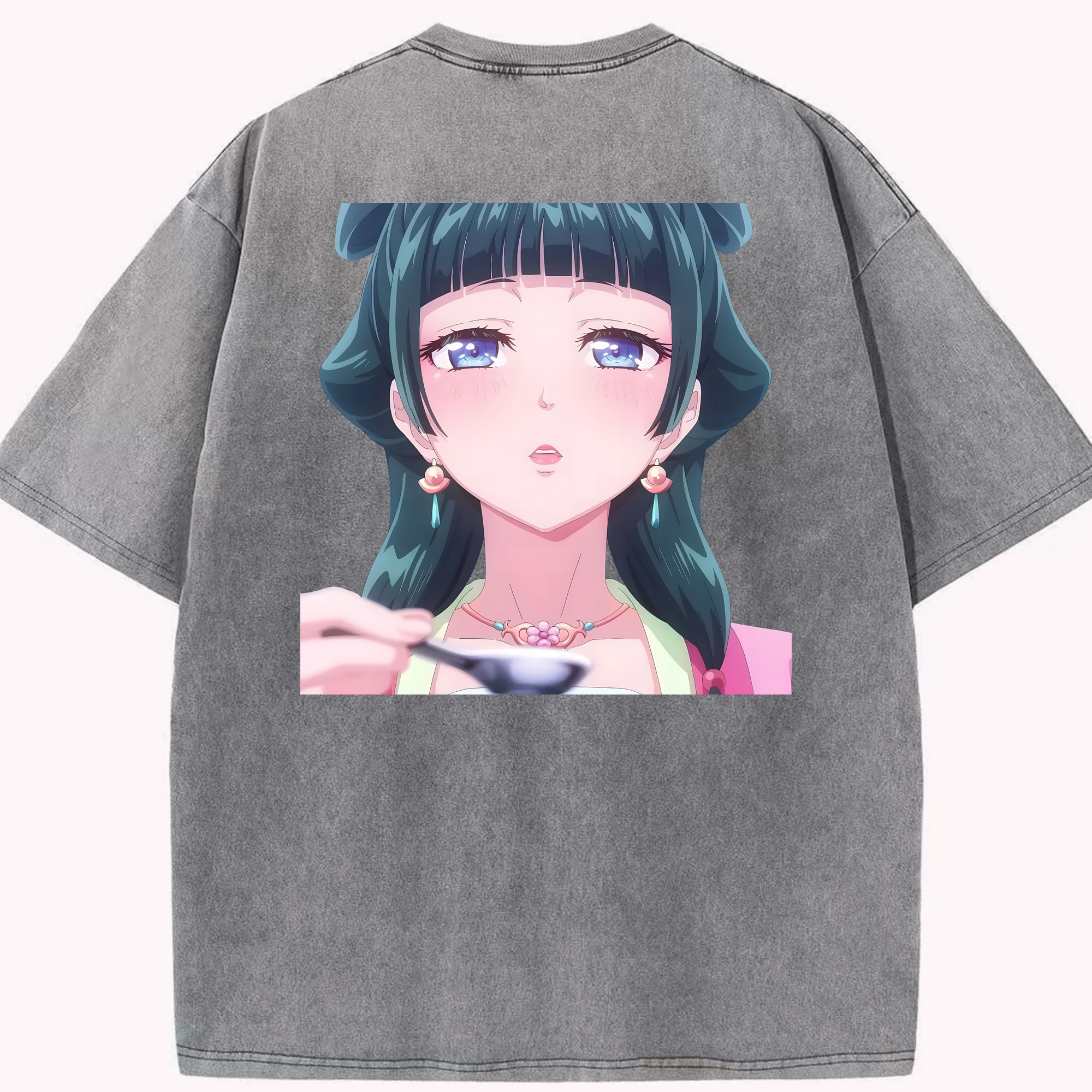 （画像用） 薬屋のひとりごと The Apothecary Diaries 綿100% ヴィンテージ風 半袖Tシャツ（背面プリント）
