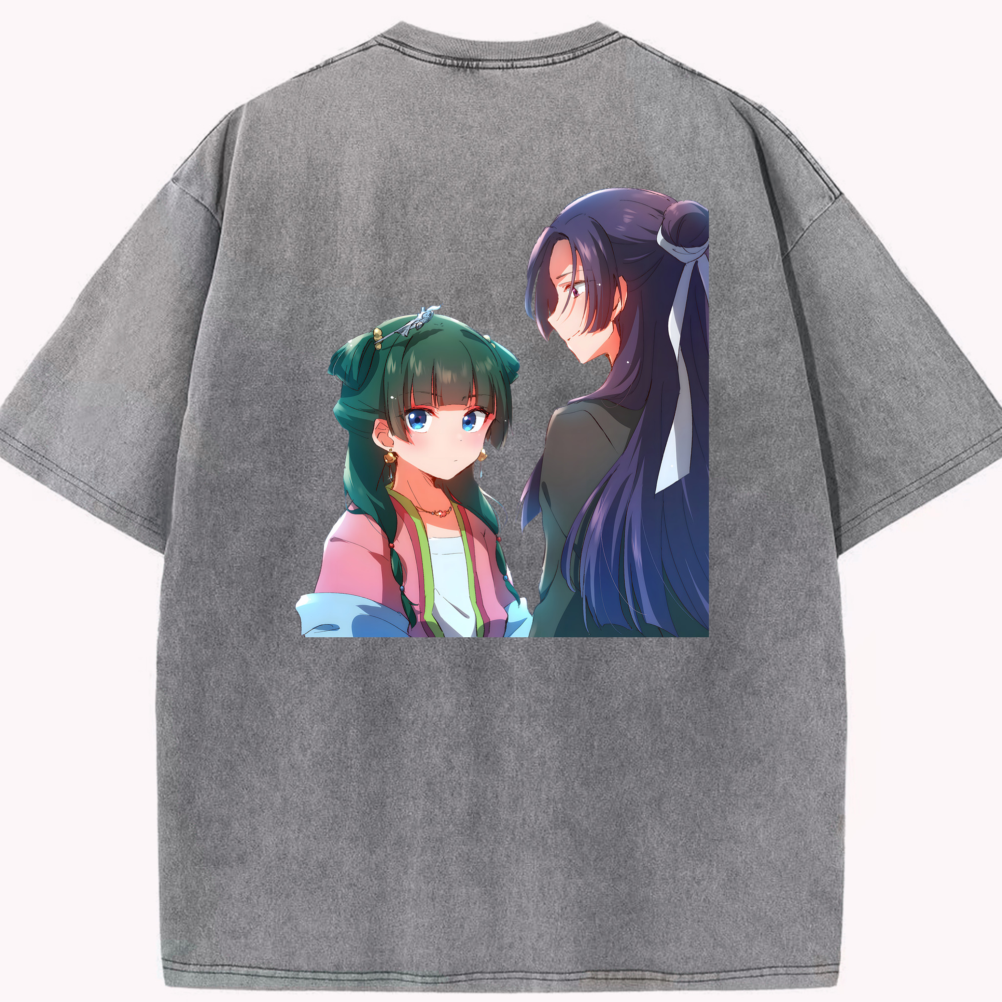 （画像用） 薬屋のひとりごと The Apothecary Diaries 綿100% ヴィンテージ風 半袖Tシャツ（背面プリント）