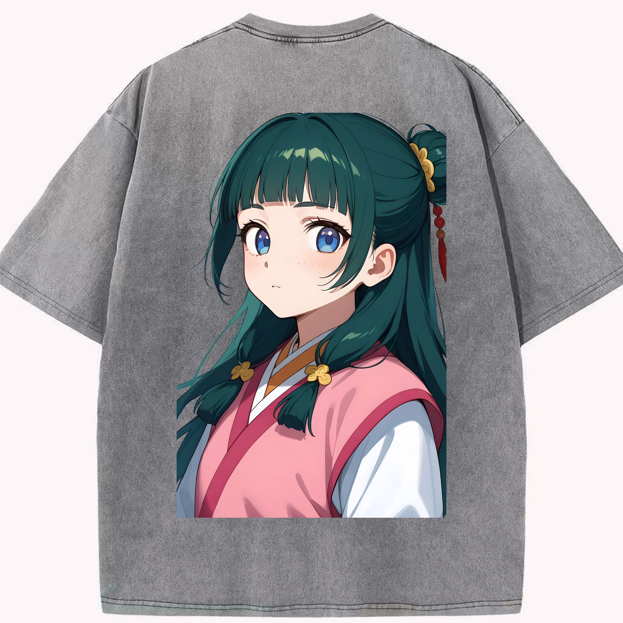 （画像用） 薬屋のひとりごと The Apothecary Diaries 綿100% ヴィンテージ風 半袖Tシャツ（背面プリント）