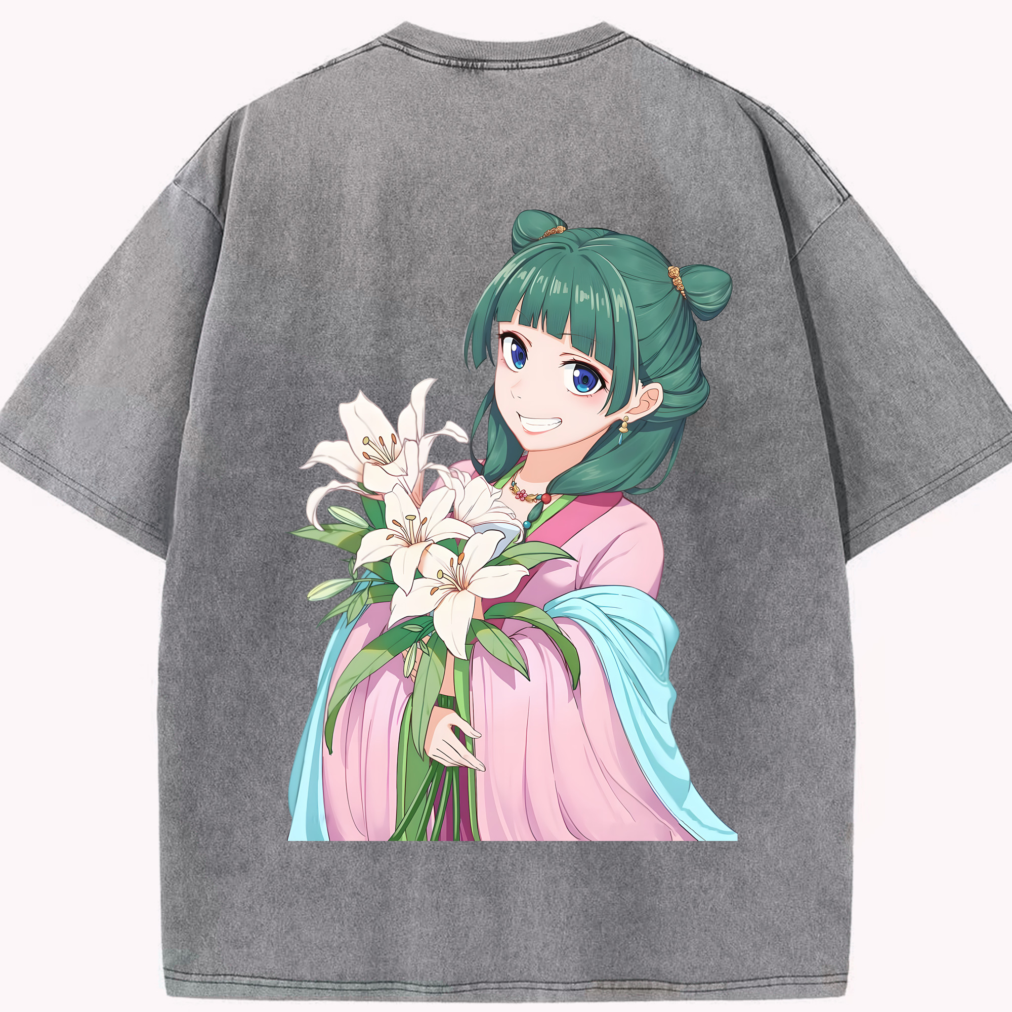 （画像用） 薬屋のひとりごと The Apothecary Diaries 綿100% ヴィンテージ風 半袖Tシャツ（背面プリント）