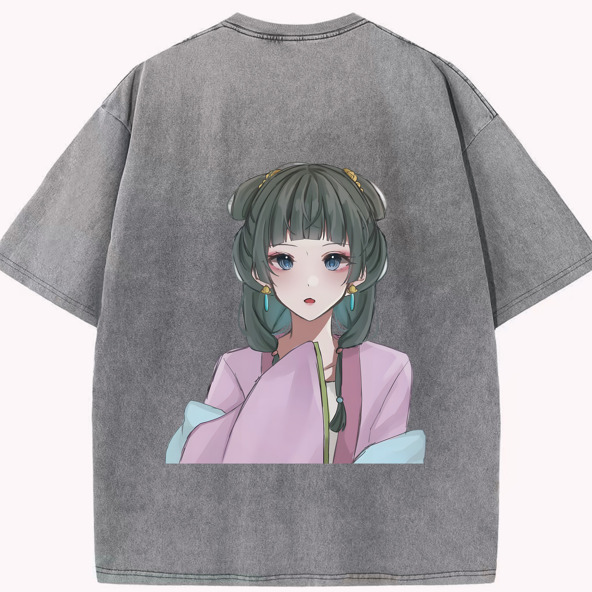 （画像用） 薬屋のひとりごと The Apothecary Diaries 綿100% ヴィンテージ風 半袖Tシャツ（背面プリント）