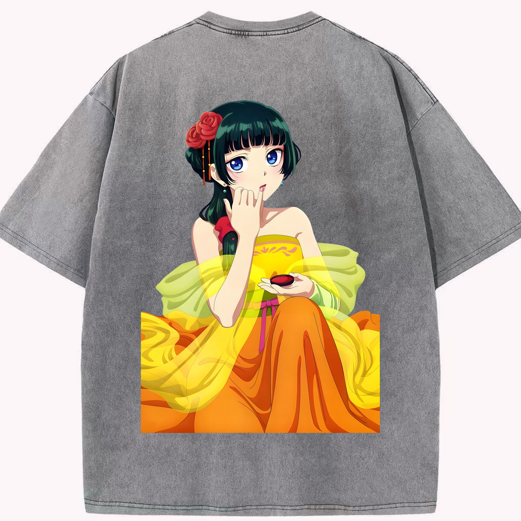 （画像用） 薬屋のひとりごと The Apothecary Diaries 綿100% ヴィンテージ風 半袖Tシャツ（背面プリント）