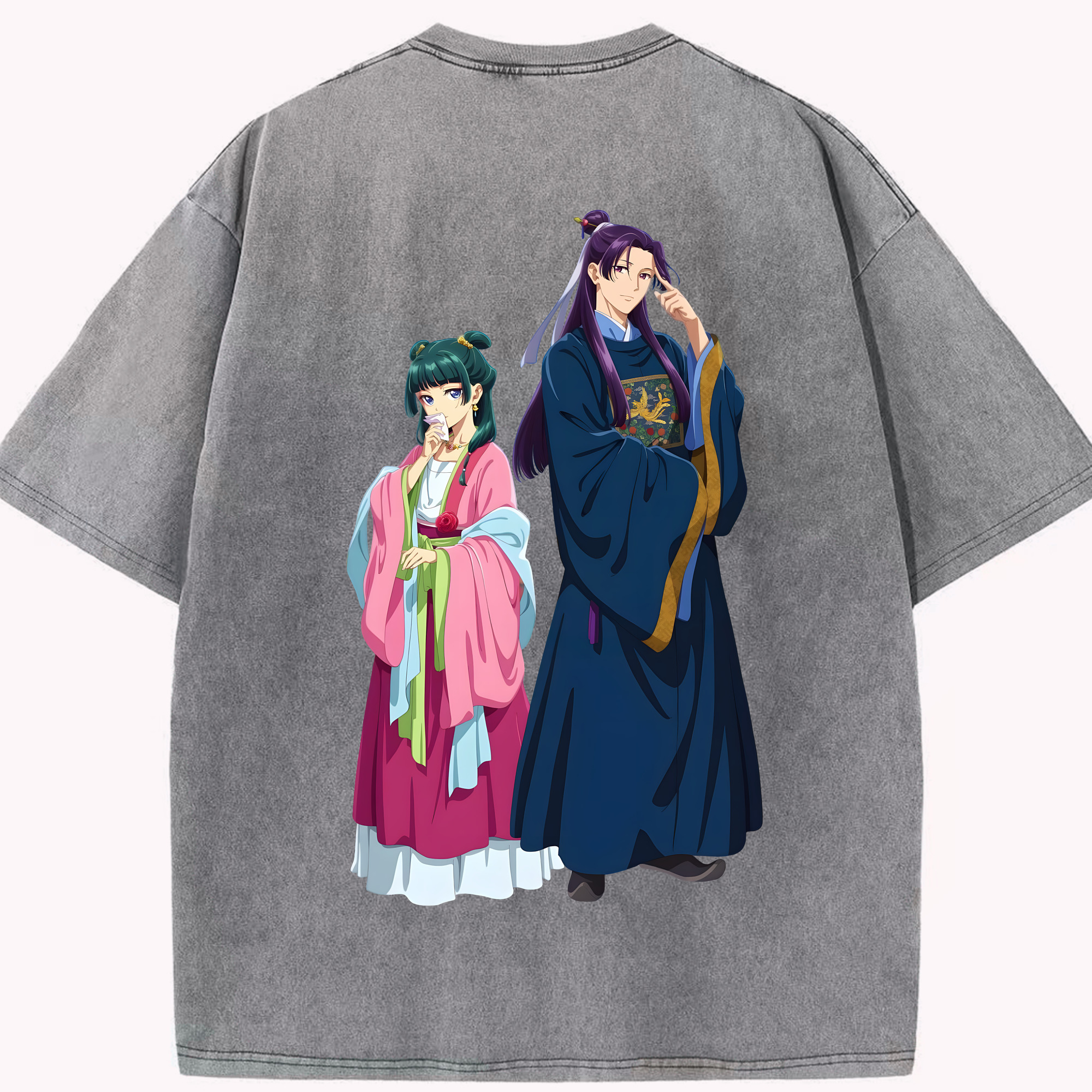 （画像用） 薬屋のひとりごと The Apothecary Diaries 綿100% ヴィンテージ風 半袖Tシャツ（背面プリント）