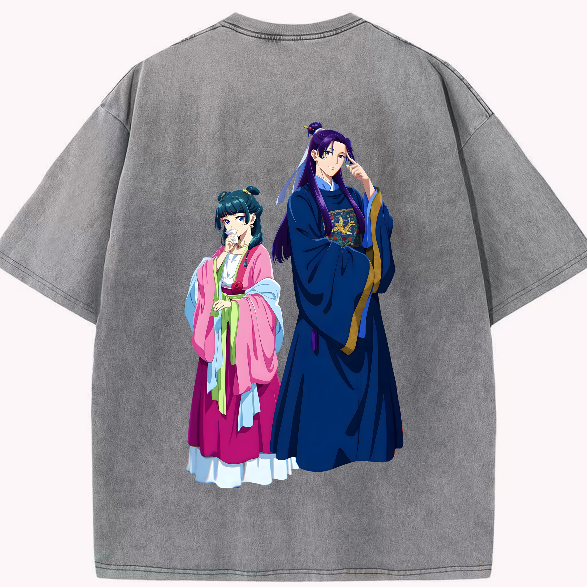 （画像用） 薬屋のひとりごと The Apothecary Diaries 綿100% ヴィンテージ風 半袖Tシャツ（背面プリント）