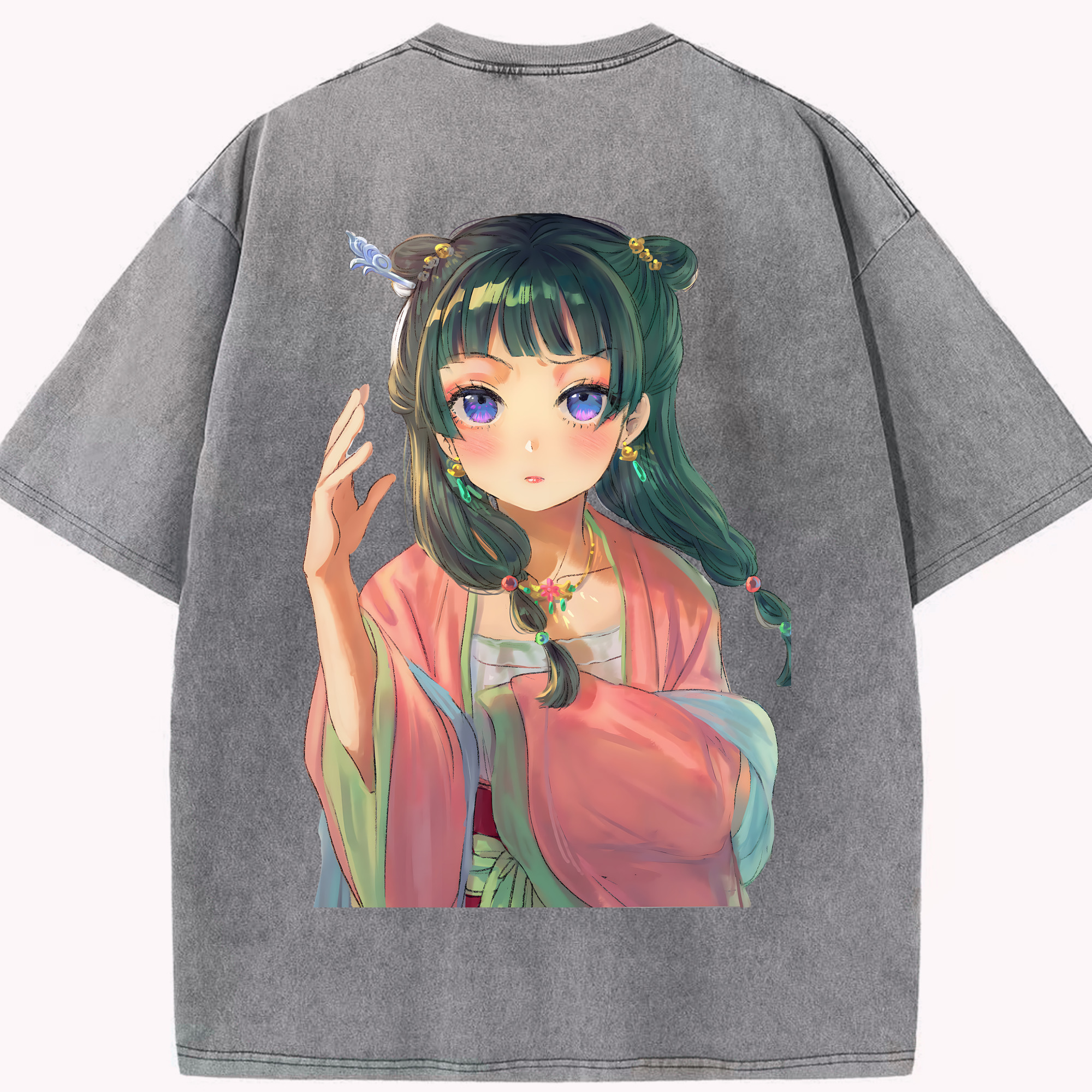 （画像用） 薬屋のひとりごと The Apothecary Diaries 綿100% ヴィンテージ風 半袖Tシャツ（背面プリント）