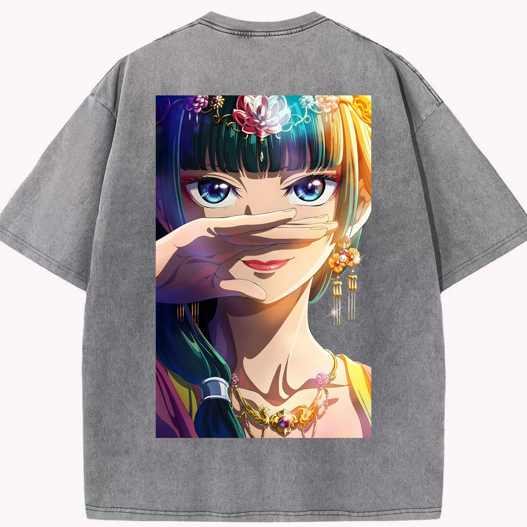 （画像用） 薬屋のひとりごと The Apothecary Diaries 綿100% ヴィンテージ風 半袖Tシャツ（背面プリント）