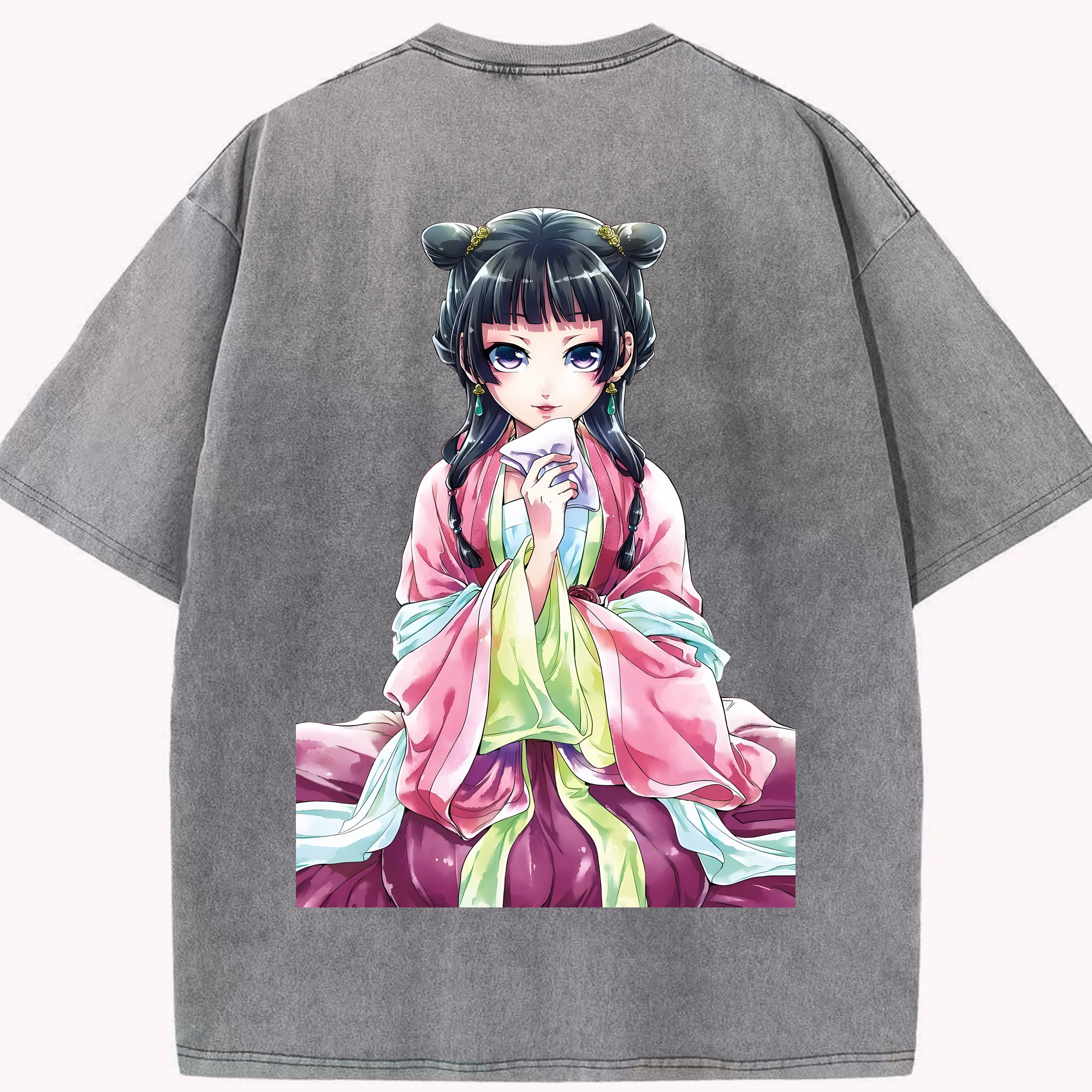 （画像用） 薬屋のひとりごと The Apothecary Diaries 綿100% ヴィンテージ風 半袖Tシャツ（背面プリント）