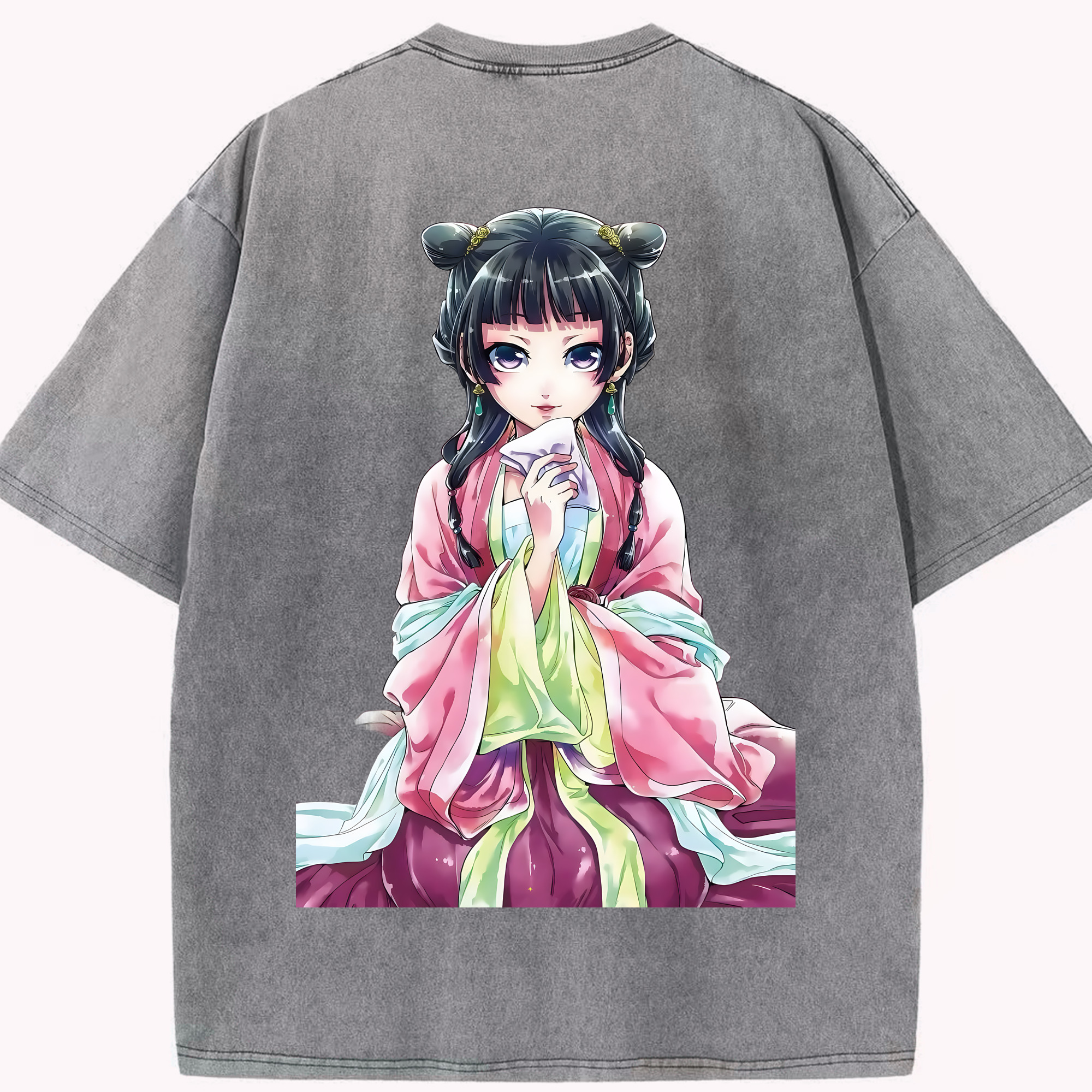 （画像用） 薬屋のひとりごと The Apothecary Diaries 綿100% ヴィンテージ風 半袖Tシャツ（背面プリント）