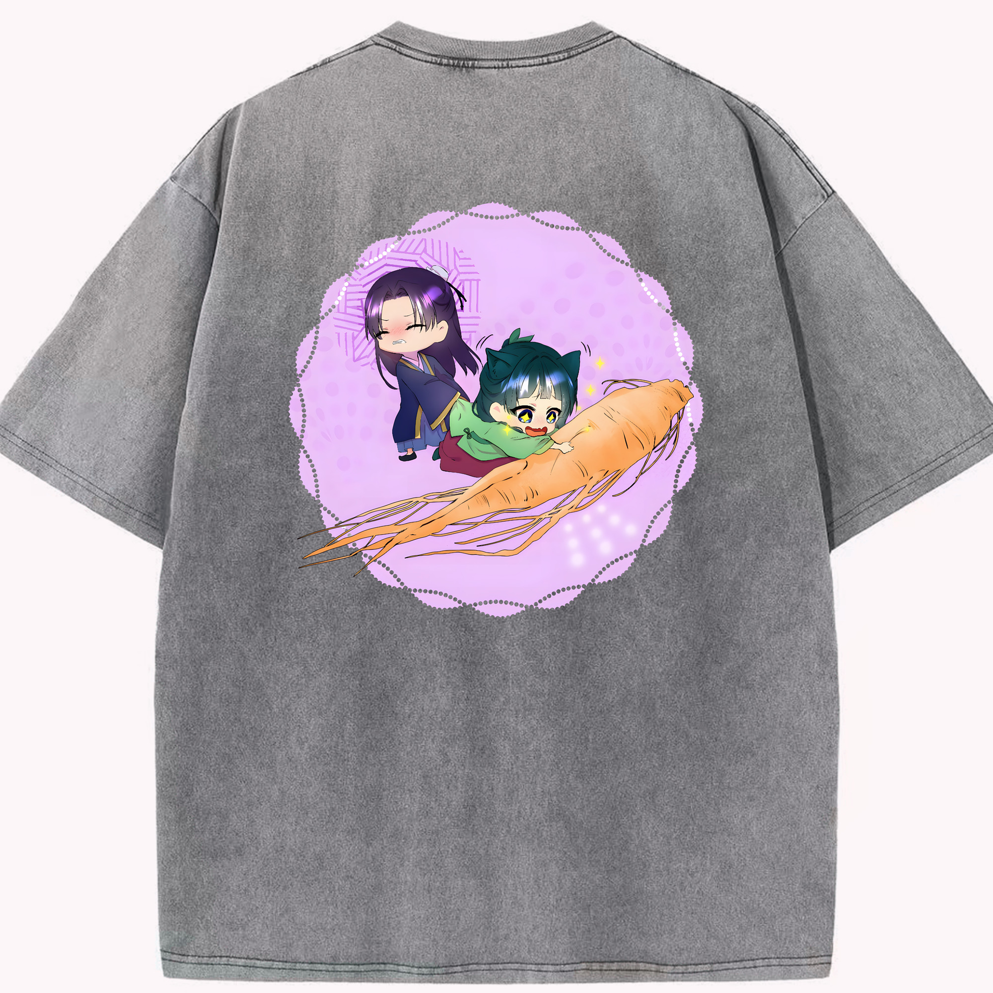 （画像用） 薬屋のひとりごと The Apothecary Diaries 綿100% ヴィンテージ風 半袖Tシャツ（背面プリント）