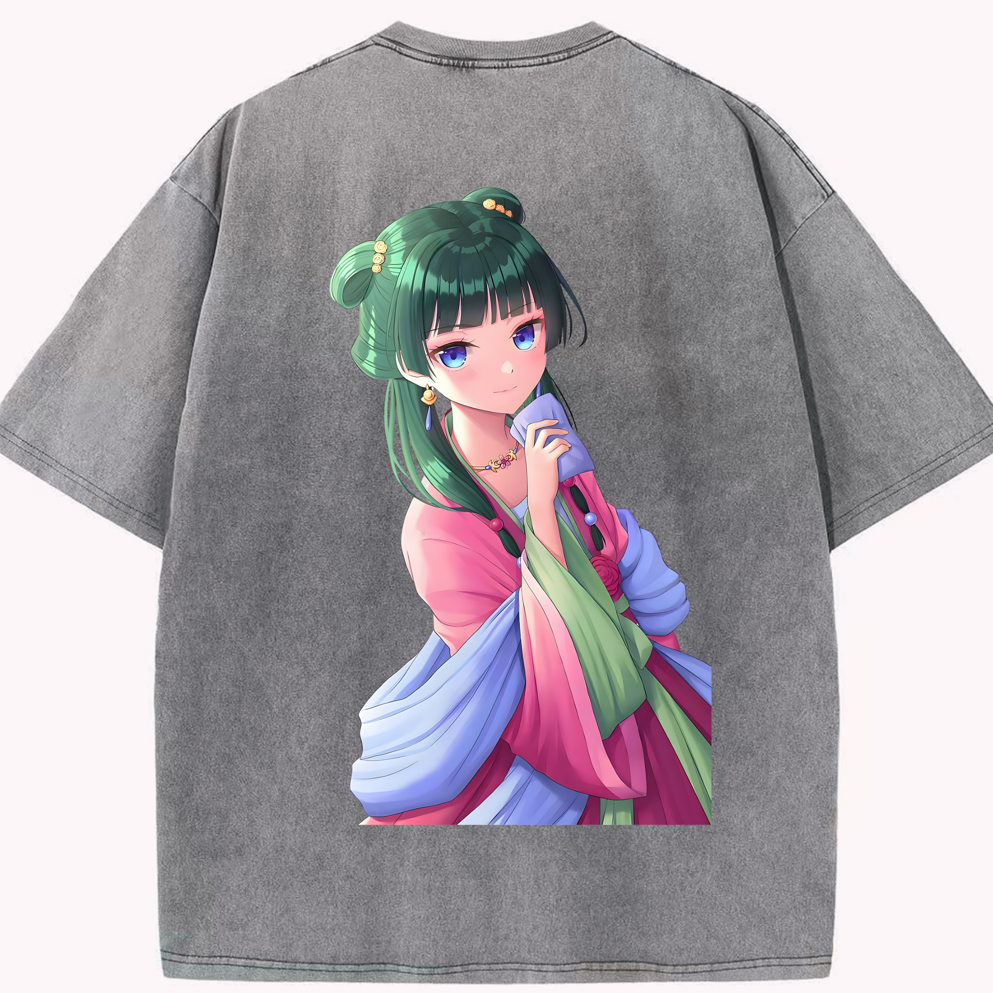 （画像用） 薬屋のひとりごと The Apothecary Diaries 綿100% ヴィンテージ風 半袖Tシャツ（背面プリント）