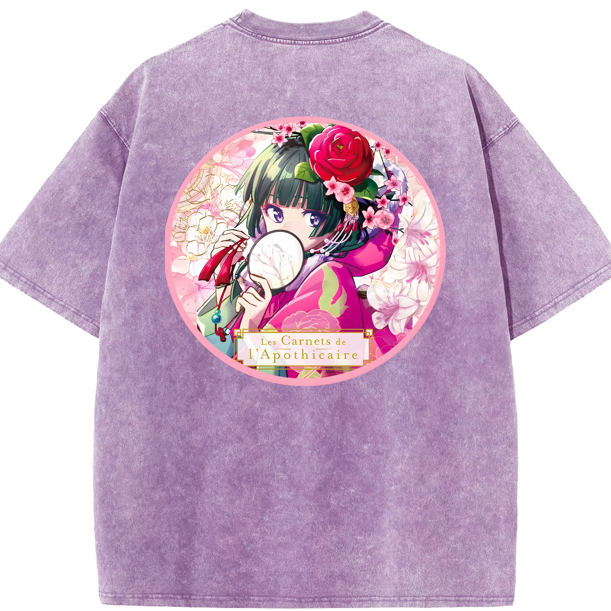 （画像用） 薬屋のひとりごと The Apothecary Diaries 綿100% ヴィンテージ風 半袖Tシャツ（背面プリント）