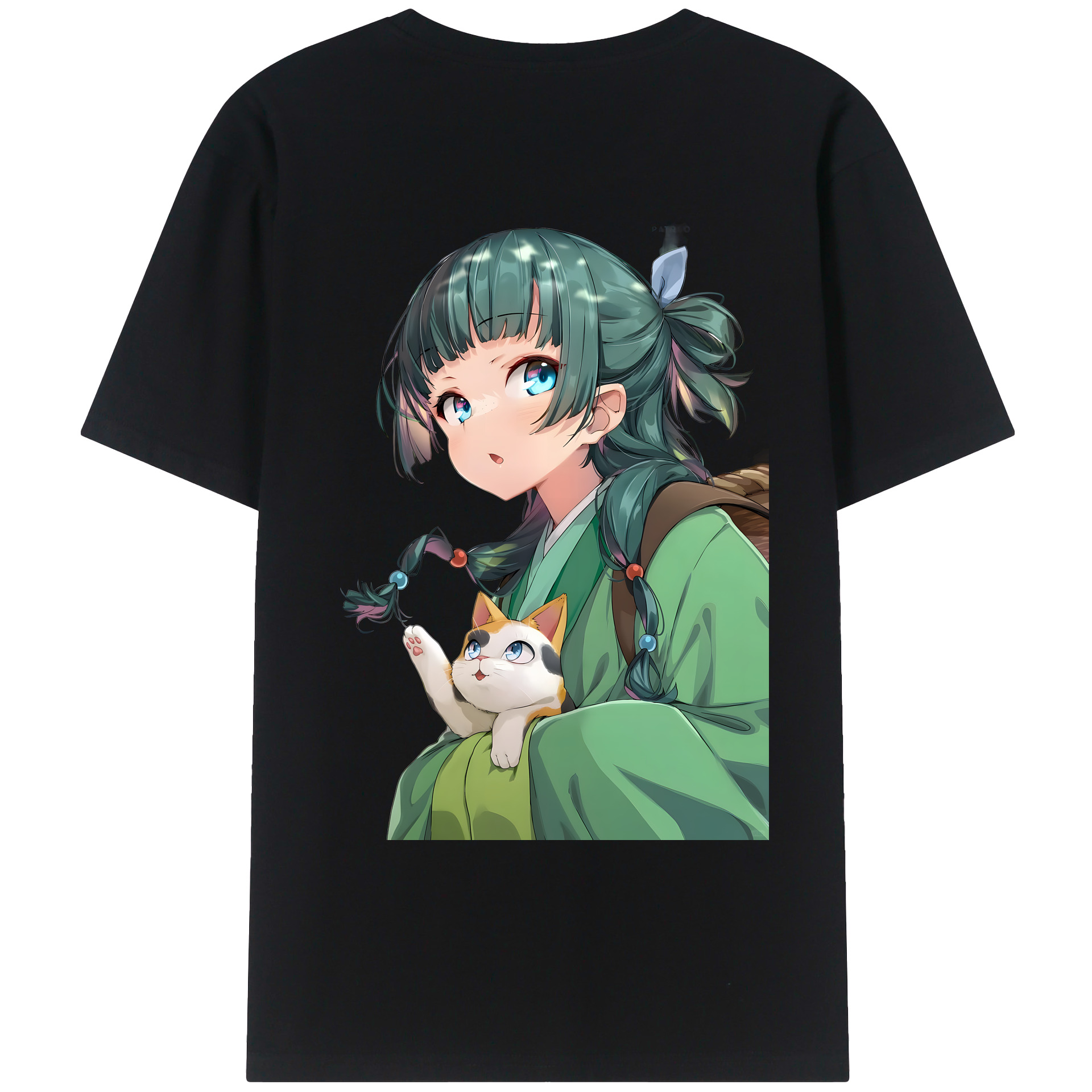 （画像用） 薬屋のひとりごと The Apothecary Diaries 綿100％ メンズ半袖Tシャツ（バックプリント） 通気性