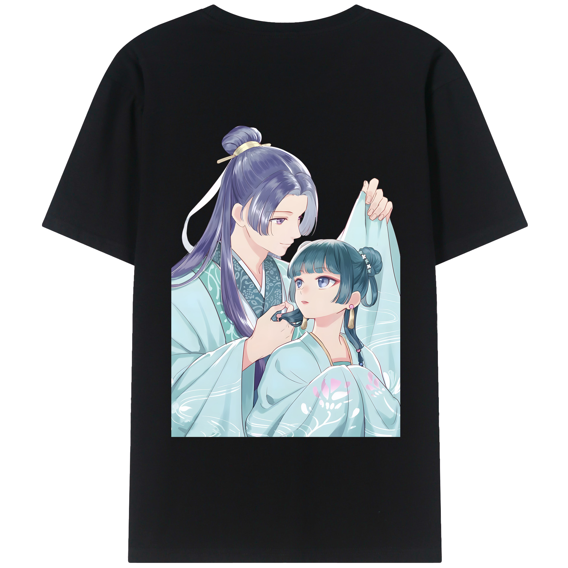 （画像用） 薬屋のひとりごと The Apothecary Diaries 綿100％ メンズ半袖Tシャツ（バックプリント） 通気性