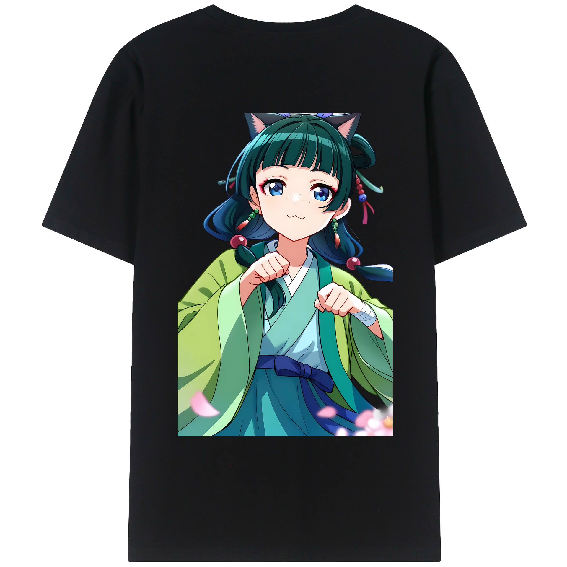 （画像用） 薬屋のひとりごと The Apothecary Diaries 綿100％ メンズ半袖Tシャツ（バックプリント） 通気性