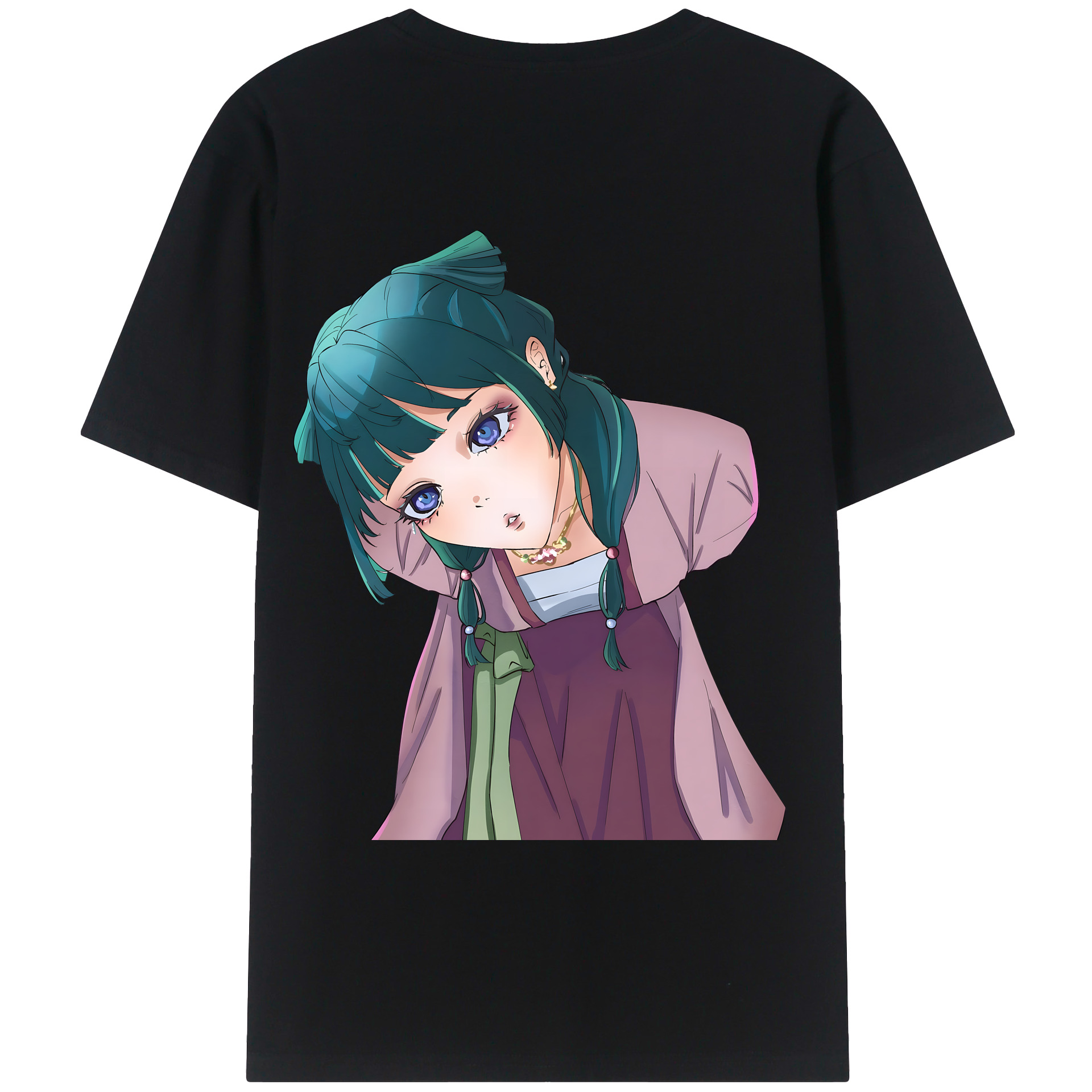 （画像用） 薬屋のひとりごと The Apothecary Diaries 綿100％ メンズ半袖Tシャツ（バックプリント） 通気性