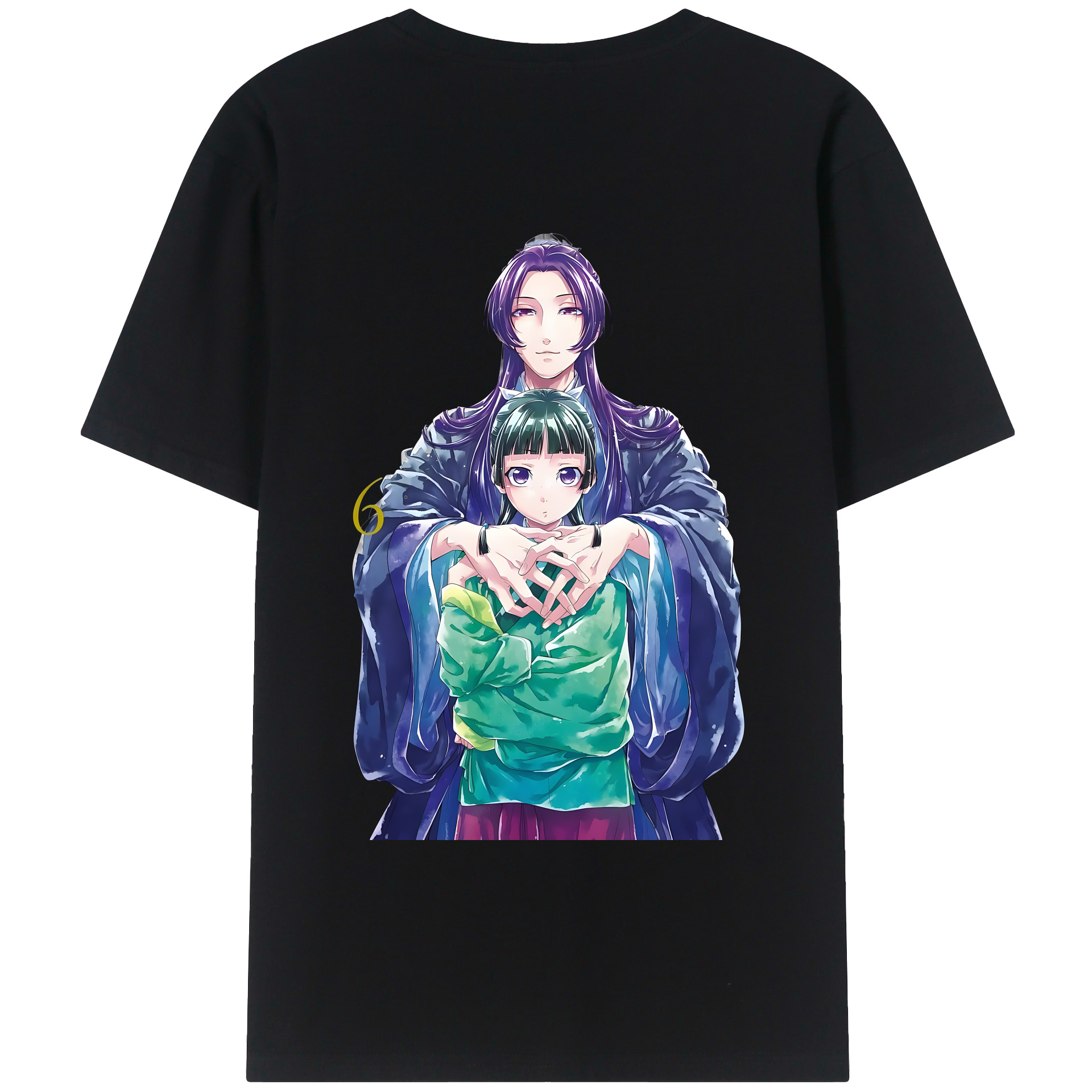 （画像用） 薬屋のひとりごと The Apothecary Diaries 綿100％ メンズ半袖Tシャツ（バックプリント） 通気性