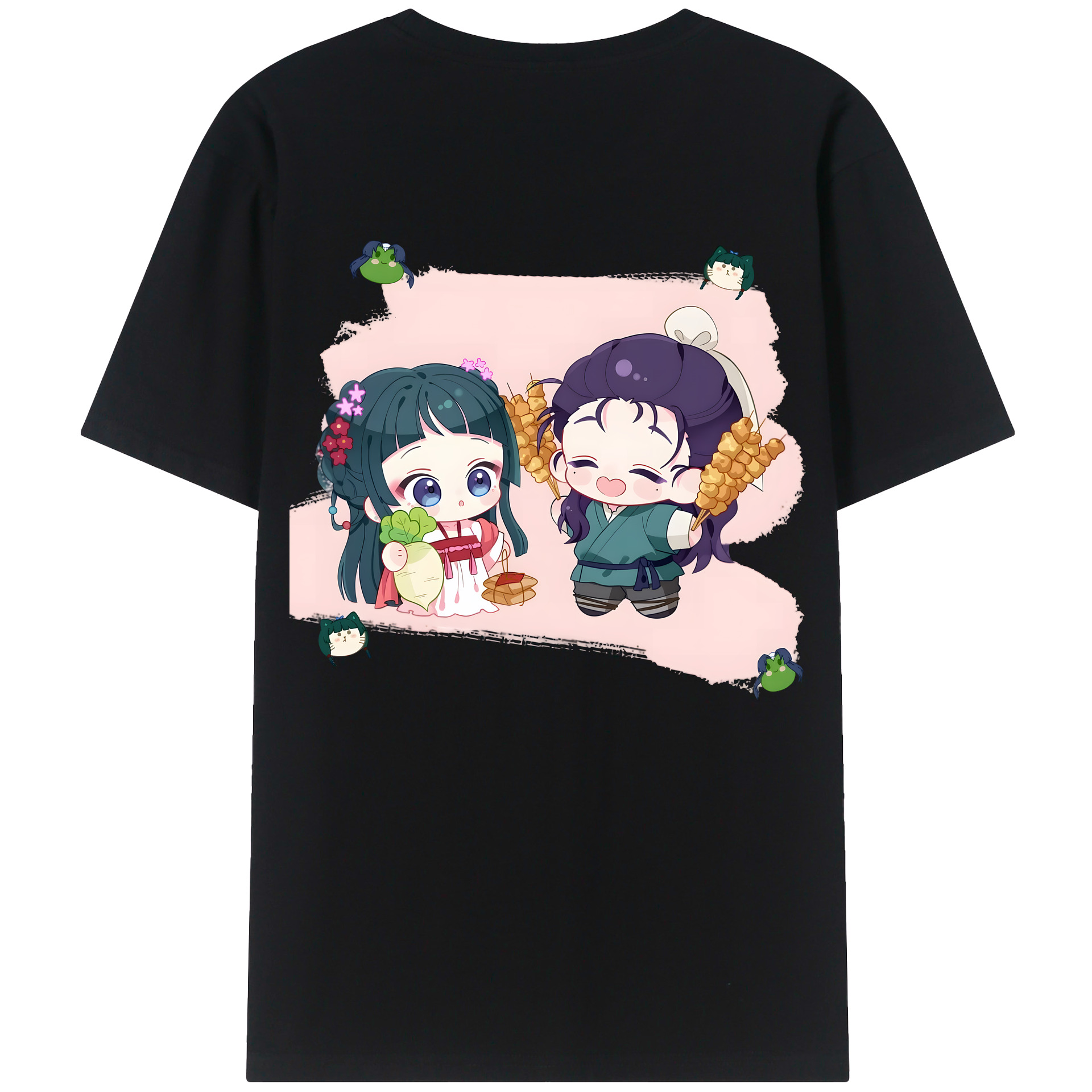 （画像用） 薬屋のひとりごと The Apothecary Diaries 綿100％ メンズ半袖Tシャツ（バックプリント） 通気性