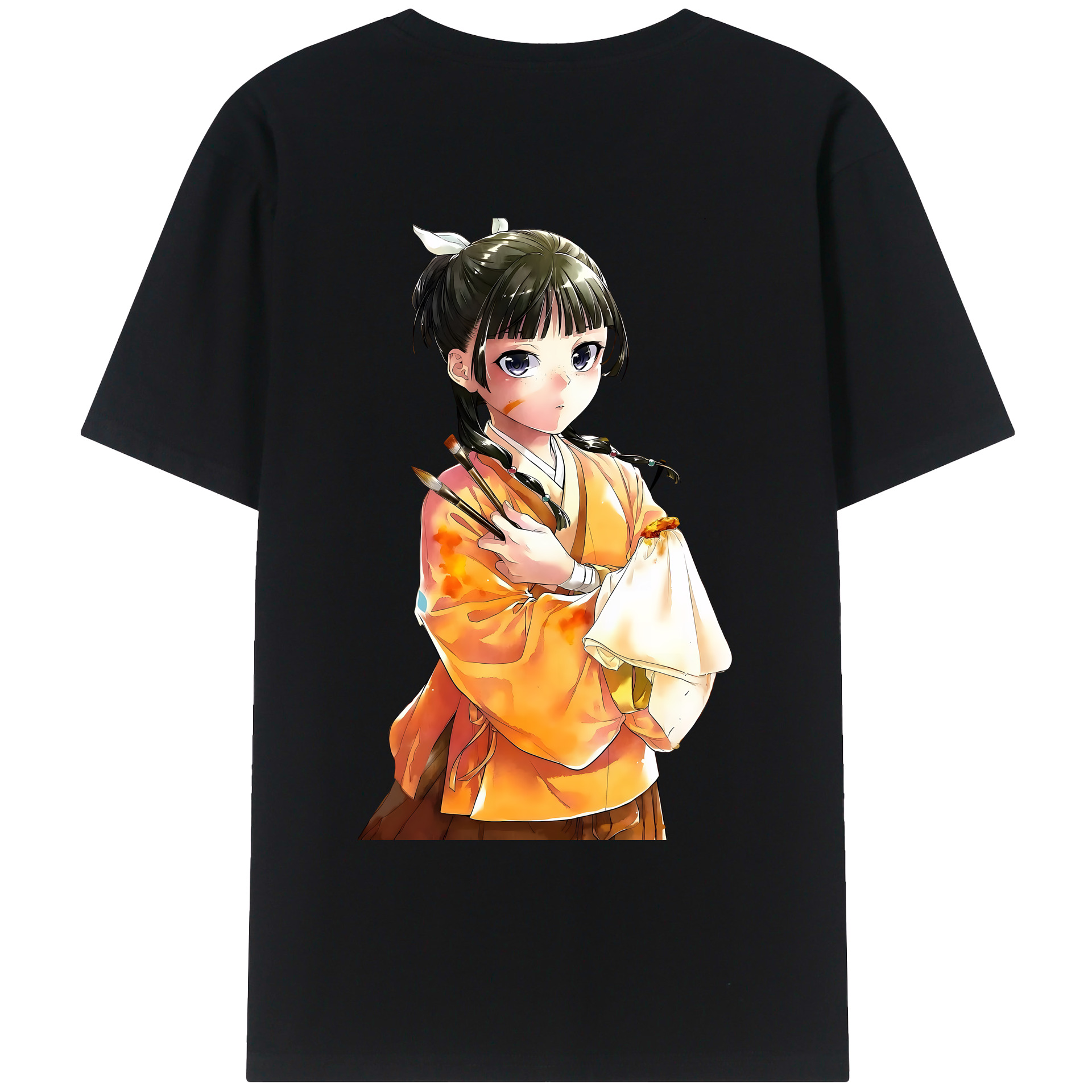（画像用） 薬屋のひとりごと The Apothecary Diaries 綿100％ メンズ半袖Tシャツ（バックプリント） 通気性