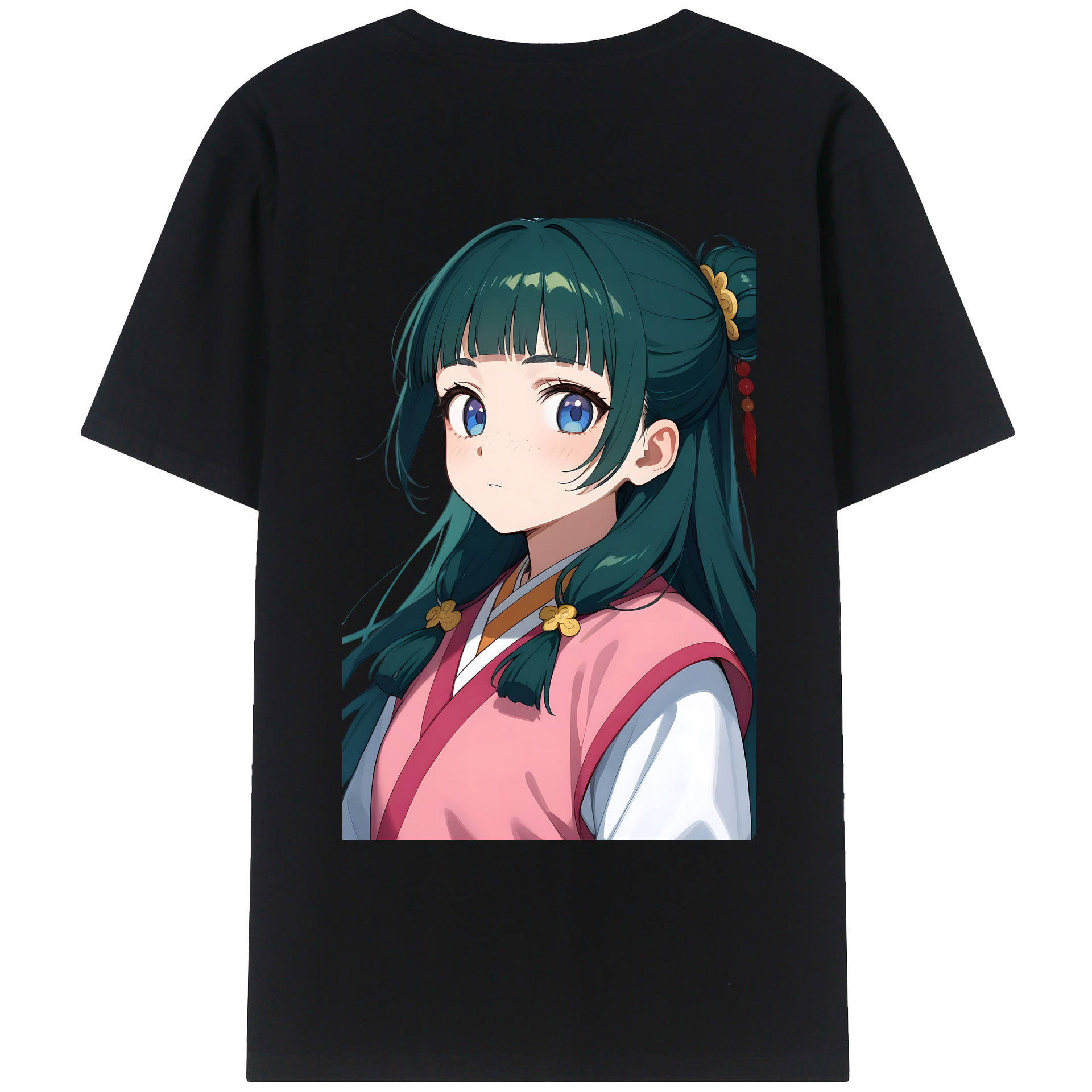 （画像用） 薬屋のひとりごと The Apothecary Diaries 綿100％ メンズ半袖Tシャツ（バックプリント） 通気性