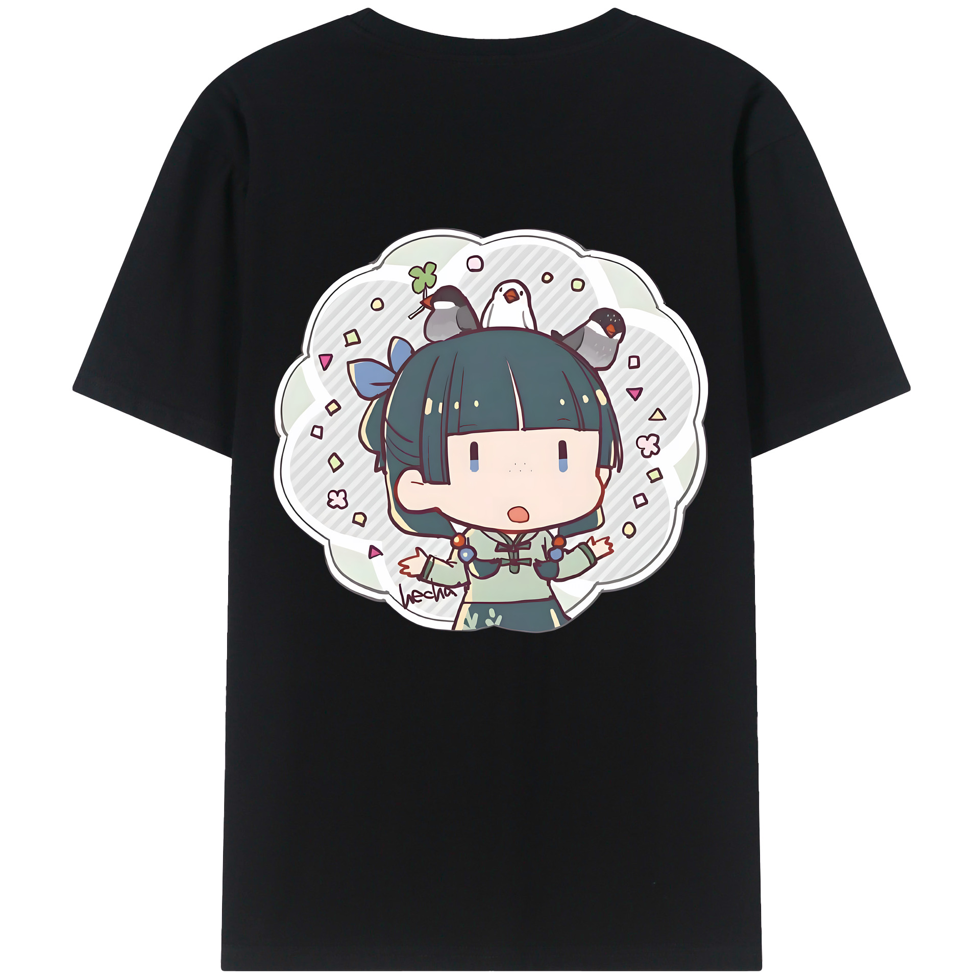 （画像用） 薬屋のひとりごと The Apothecary Diaries 綿100％ メンズ半袖Tシャツ（バックプリント） 通気性