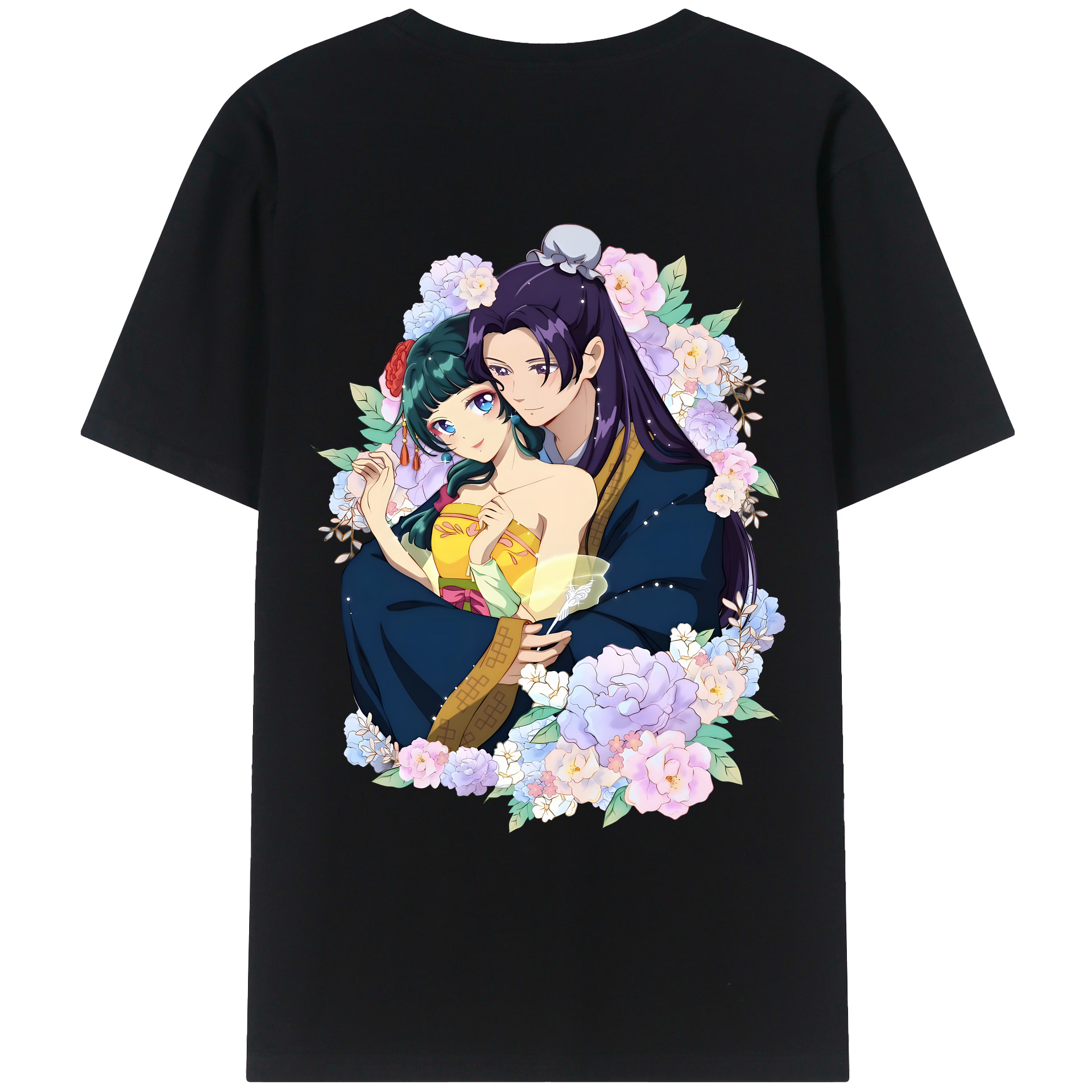 （画像用） 薬屋のひとりごと The Apothecary Diaries 綿100％ メンズ半袖Tシャツ（バックプリント） 通気性