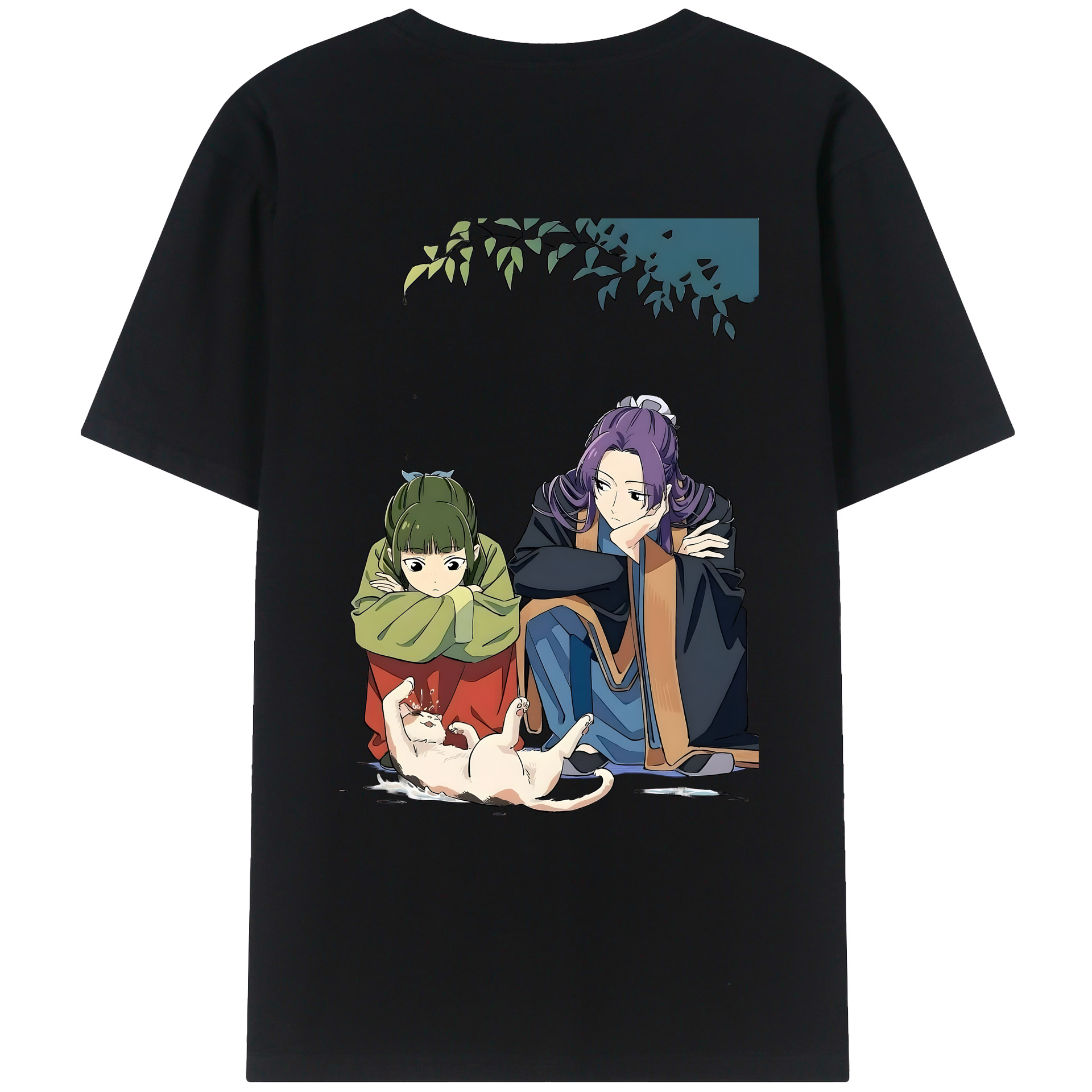 （画像用） 薬屋のひとりごと The Apothecary Diaries 綿100％ メンズ半袖Tシャツ（バックプリント） 通気性